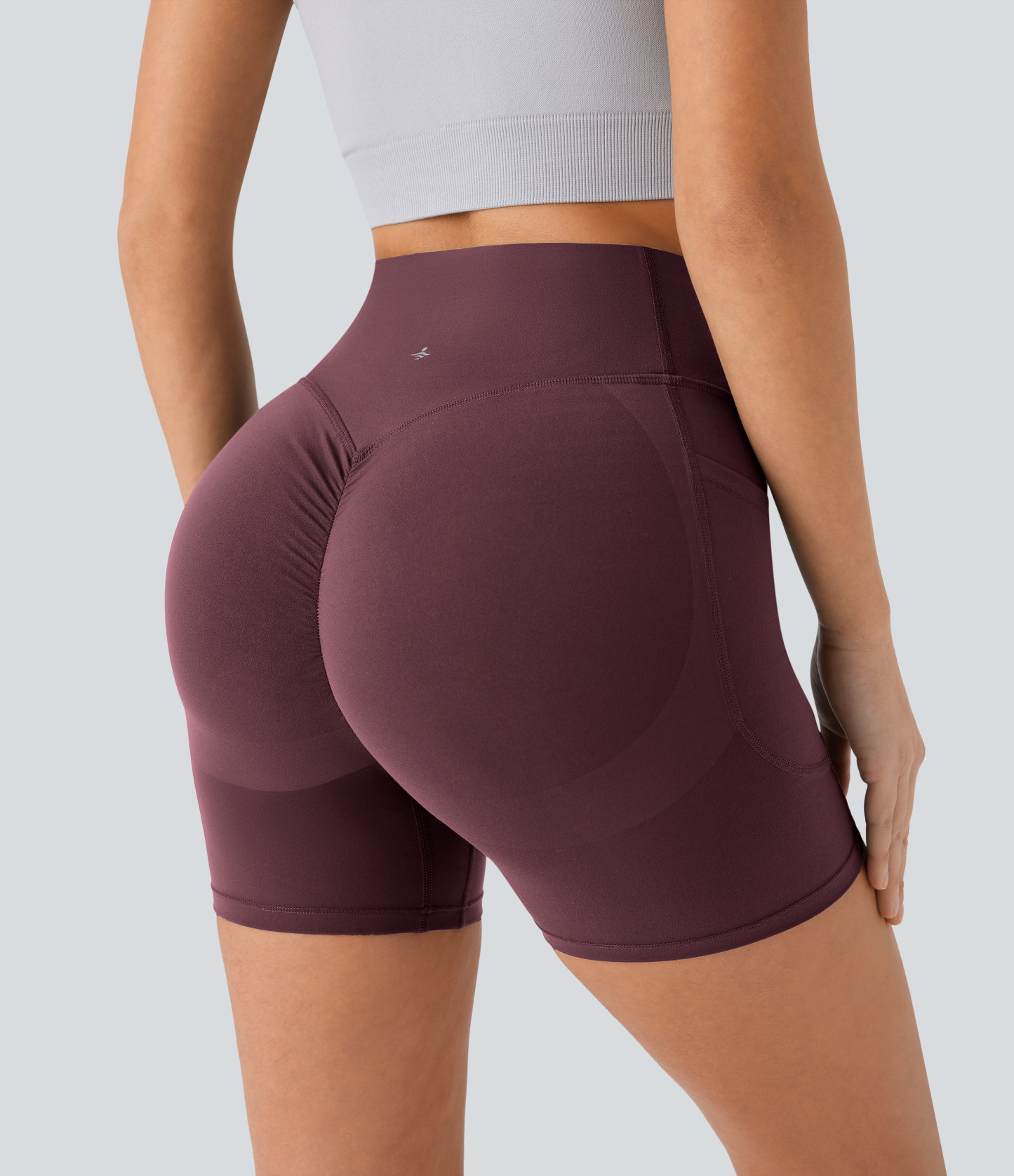 SoCinched High Waisted Scrunch Butt Lifting Tummy Control Side Pocket Shaping Workout Biker Shorts 5''
