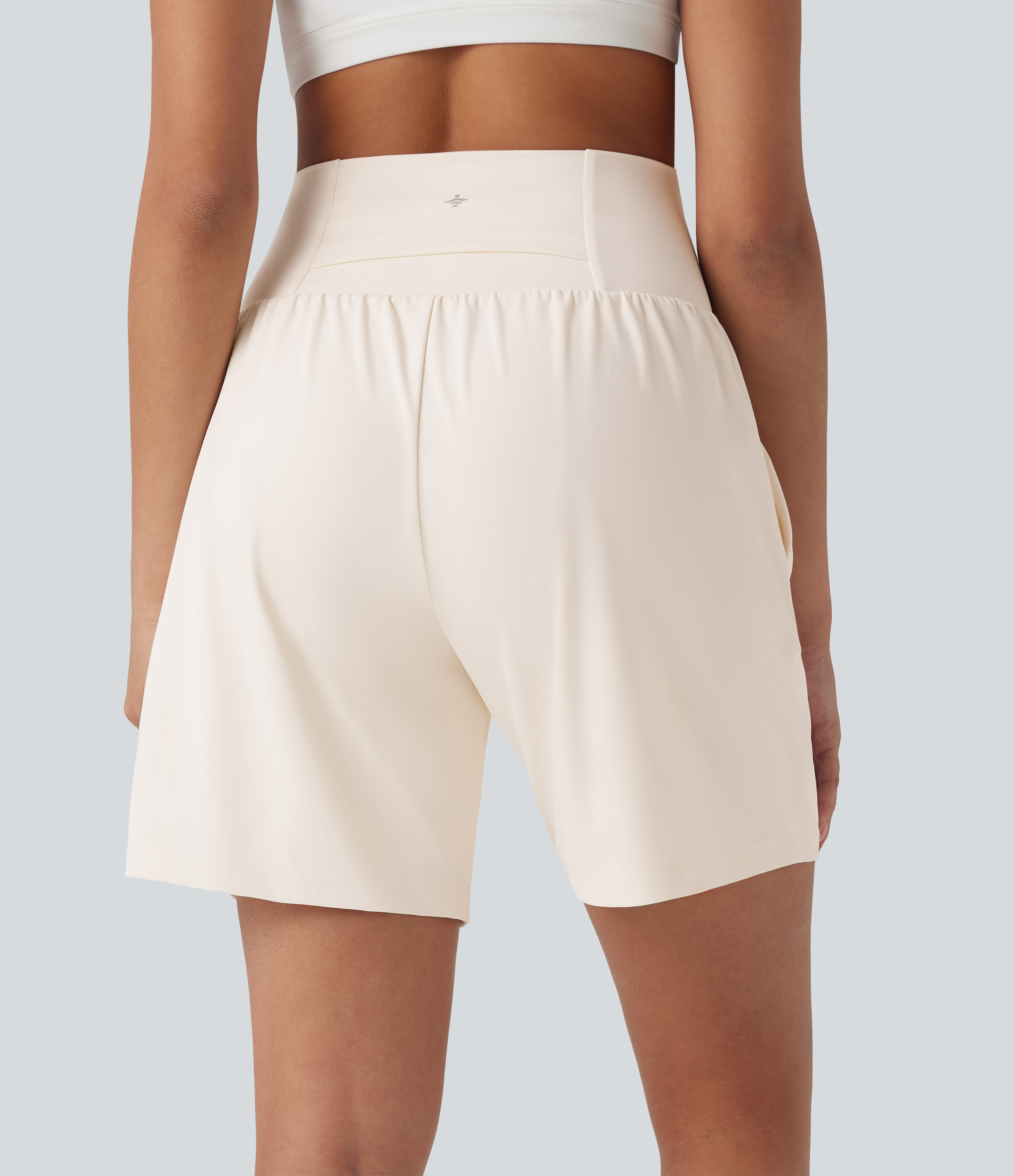 Airy Super High Waisted 2-in-1 Cool Touch Yoga Shorts 7" with Pockets