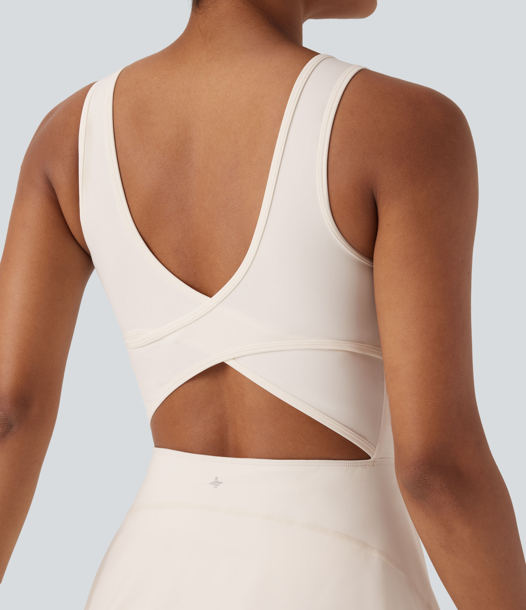 Airy U Neck 2-in-1 Pocket Mini Cool Touch Dance Active Dress-Easy Peezy