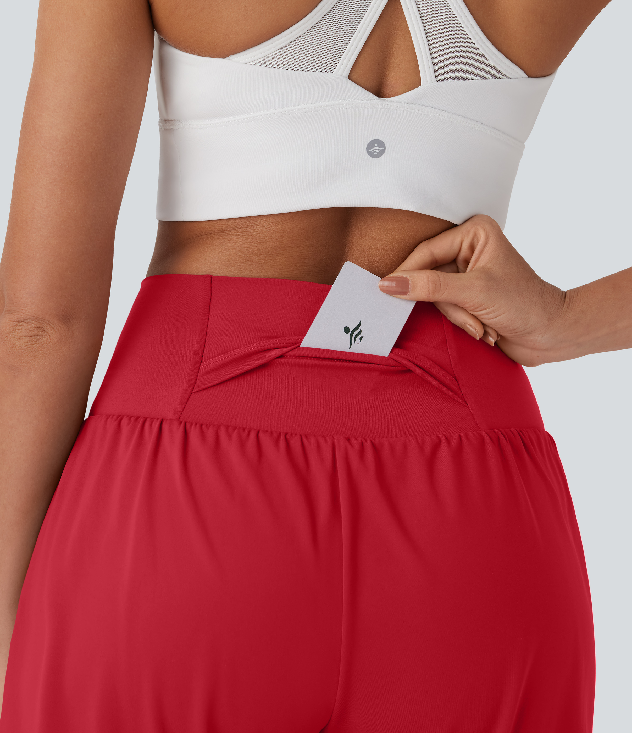 Airy Super High Waisted 2-in-1 Cool Touch Yoga Shorts 7" with Pockets