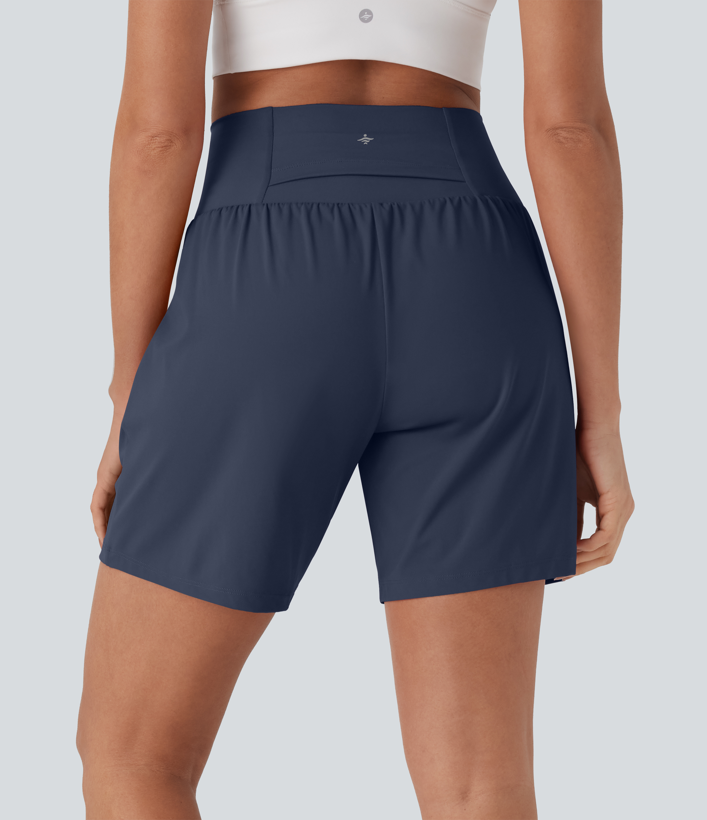 Airy Super High Waisted 2-in-1 Cool Touch Yoga Shorts 7" with Pockets