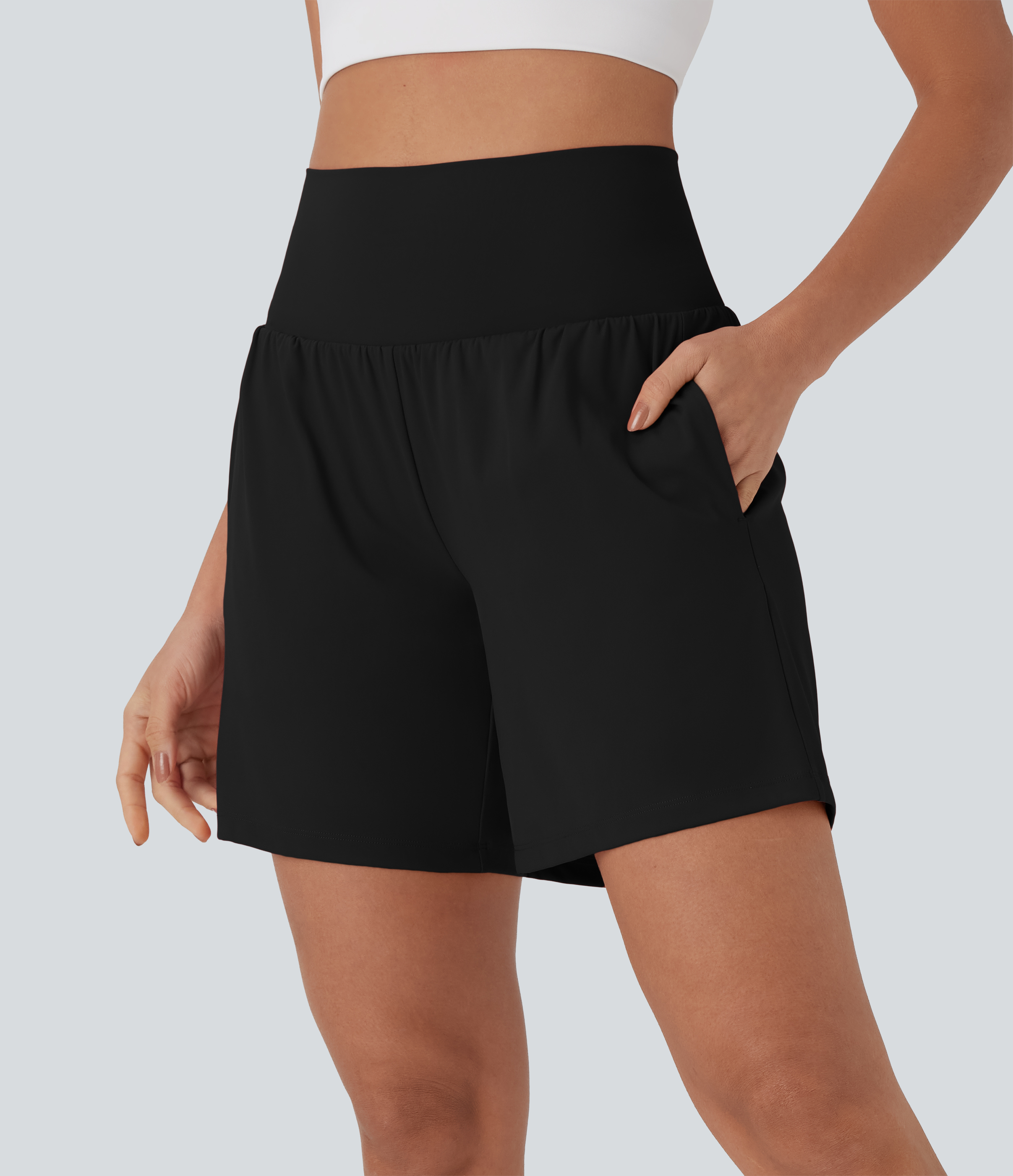 Softlyzero™ Airy Super High Waisted 2-in-1 Cool Touch Yoga Shorts 7" w