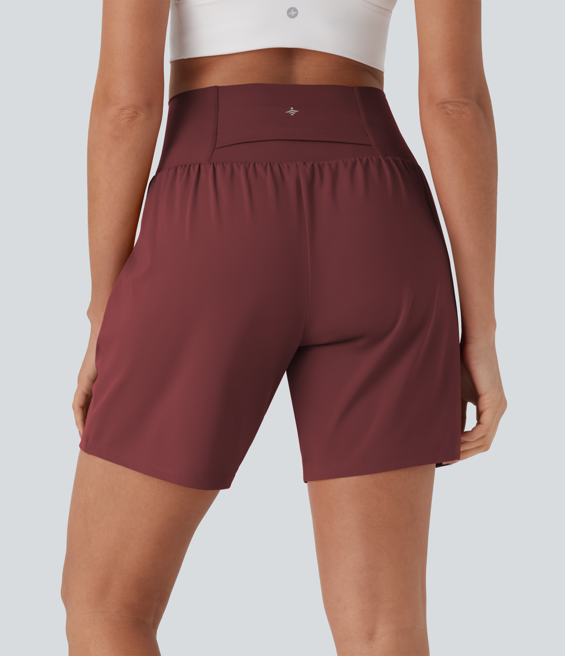 Airy Super High Waisted 2-in-1 Cool Touch Yoga Shorts 7" with Pockets