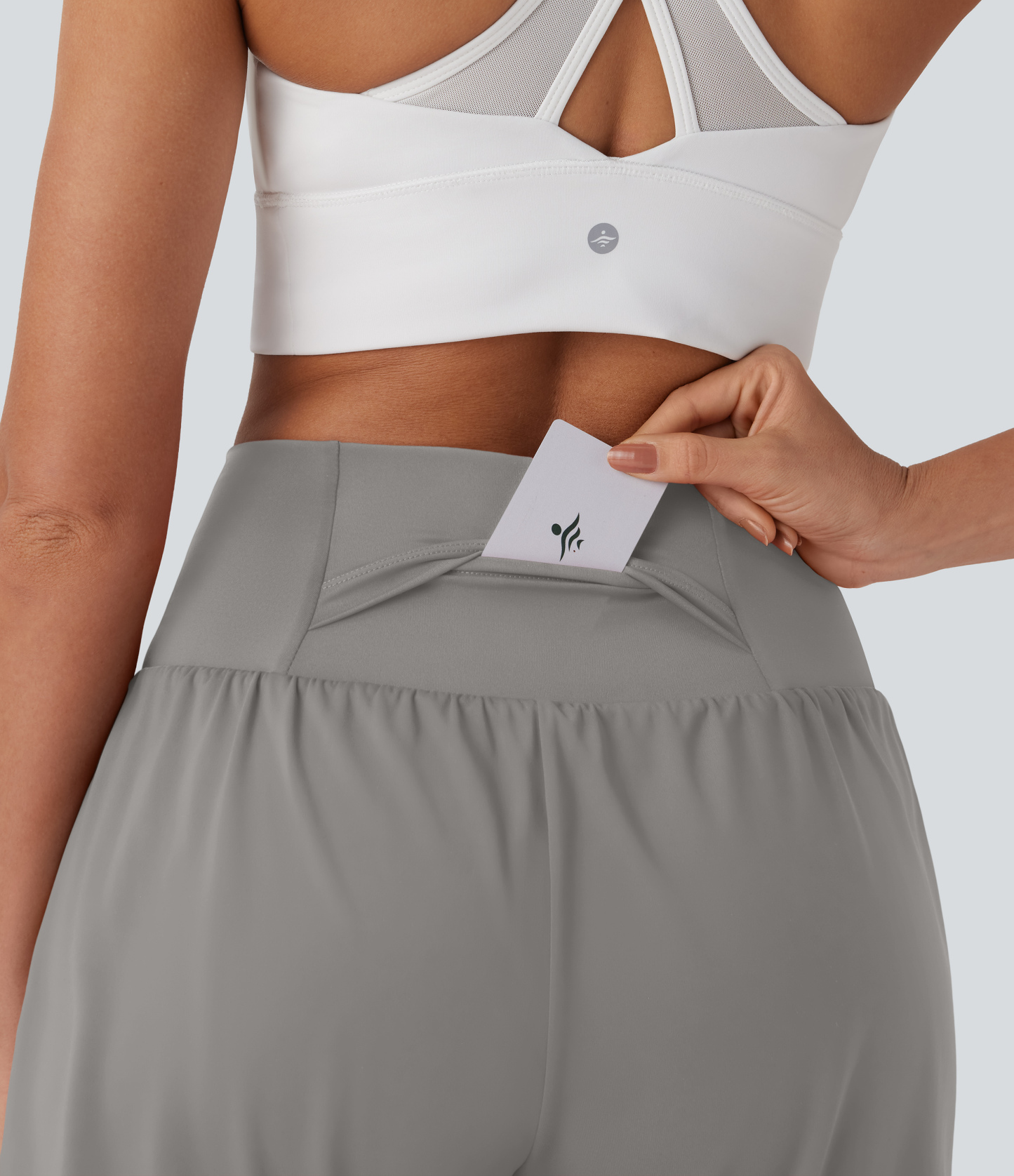 Airy Super High Waisted 2-in-1 Cool Touch Yoga Shorts 7" with Pockets