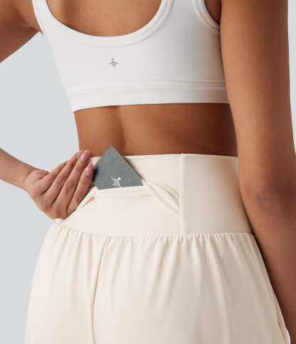 Airy Super High Waisted 2-in-1 Cool Touch Yoga Shorts 7" with Pockets