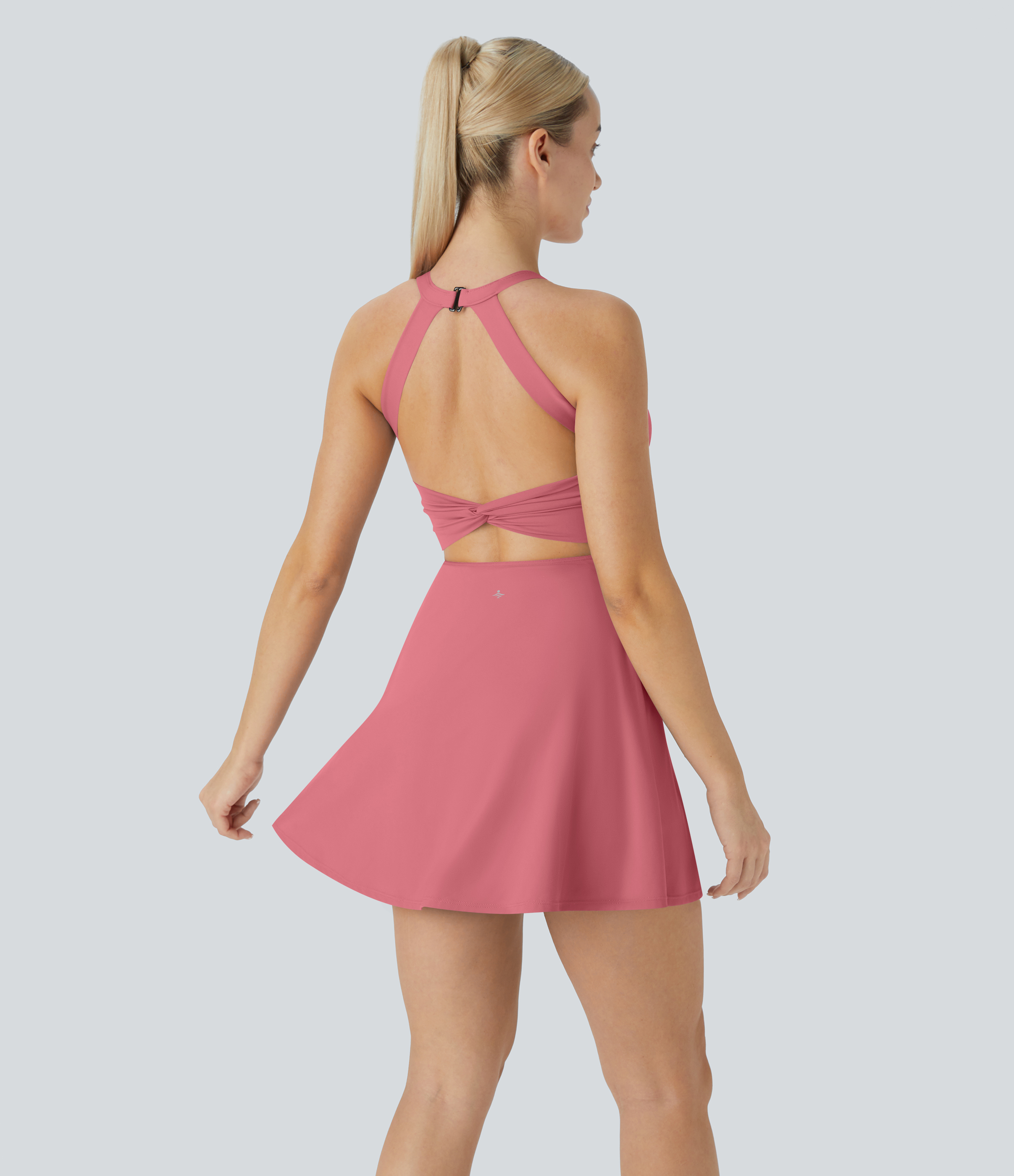 Airy Backless Twisted Cool Touch Dance Active Dress-Easy Peezy Edition