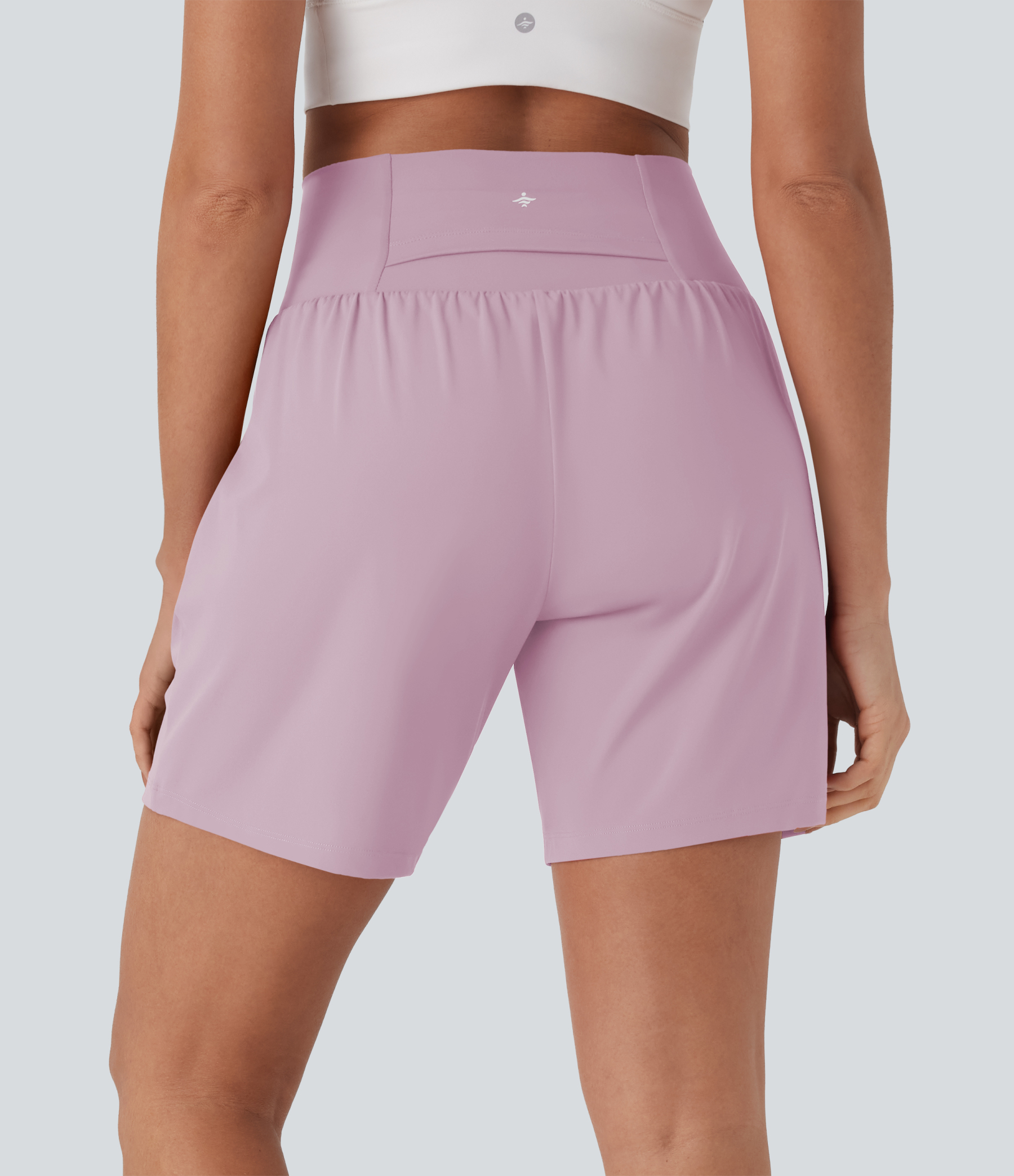 Airy Super High Waisted 2-in-1 Cool Touch Yoga Shorts 7" with Pockets