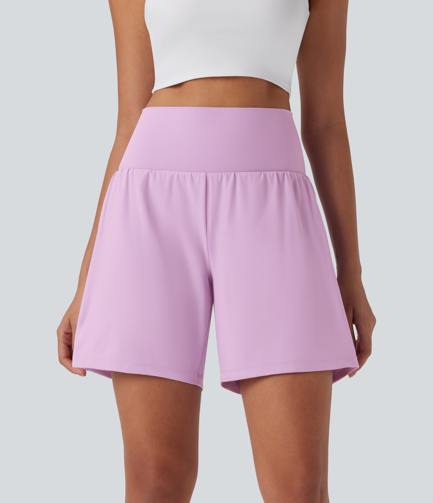 Airy Super High Waisted 2-in-1 Cool Touch Yoga Shorts 7" with Pockets