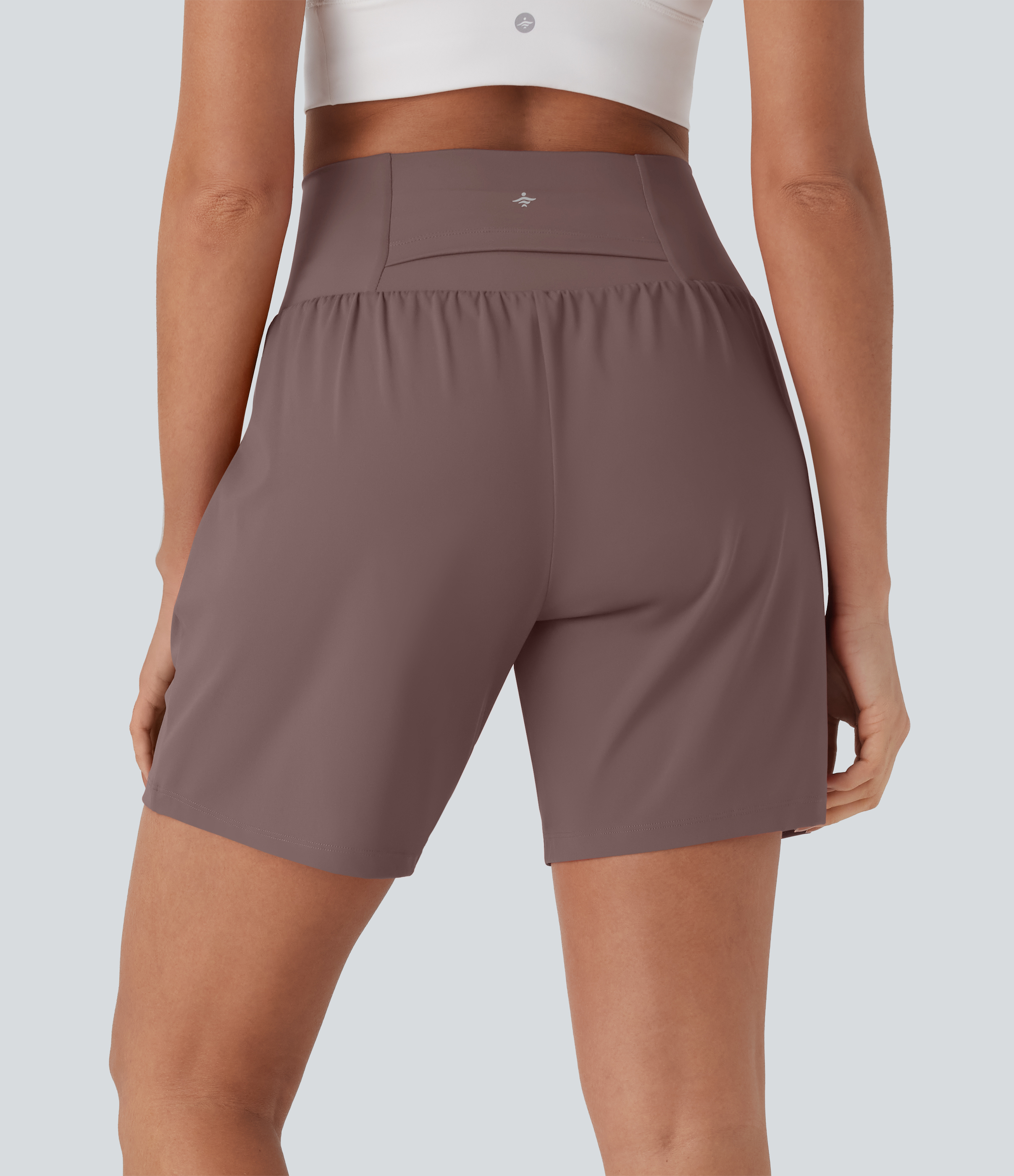 Airy Super High Waisted 2-in-1 Cool Touch Yoga Shorts 7" with Pockets