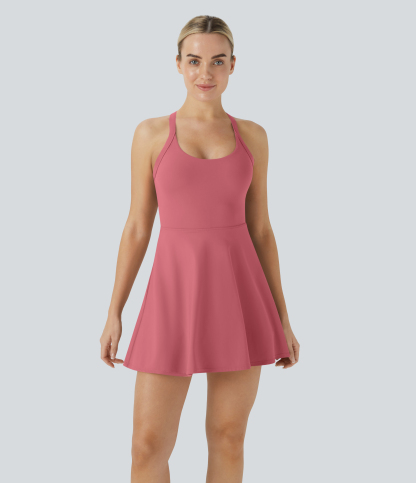 Airy Backless Twisted Cool Touch Dance Active Dress-Easy Peezy Edition
