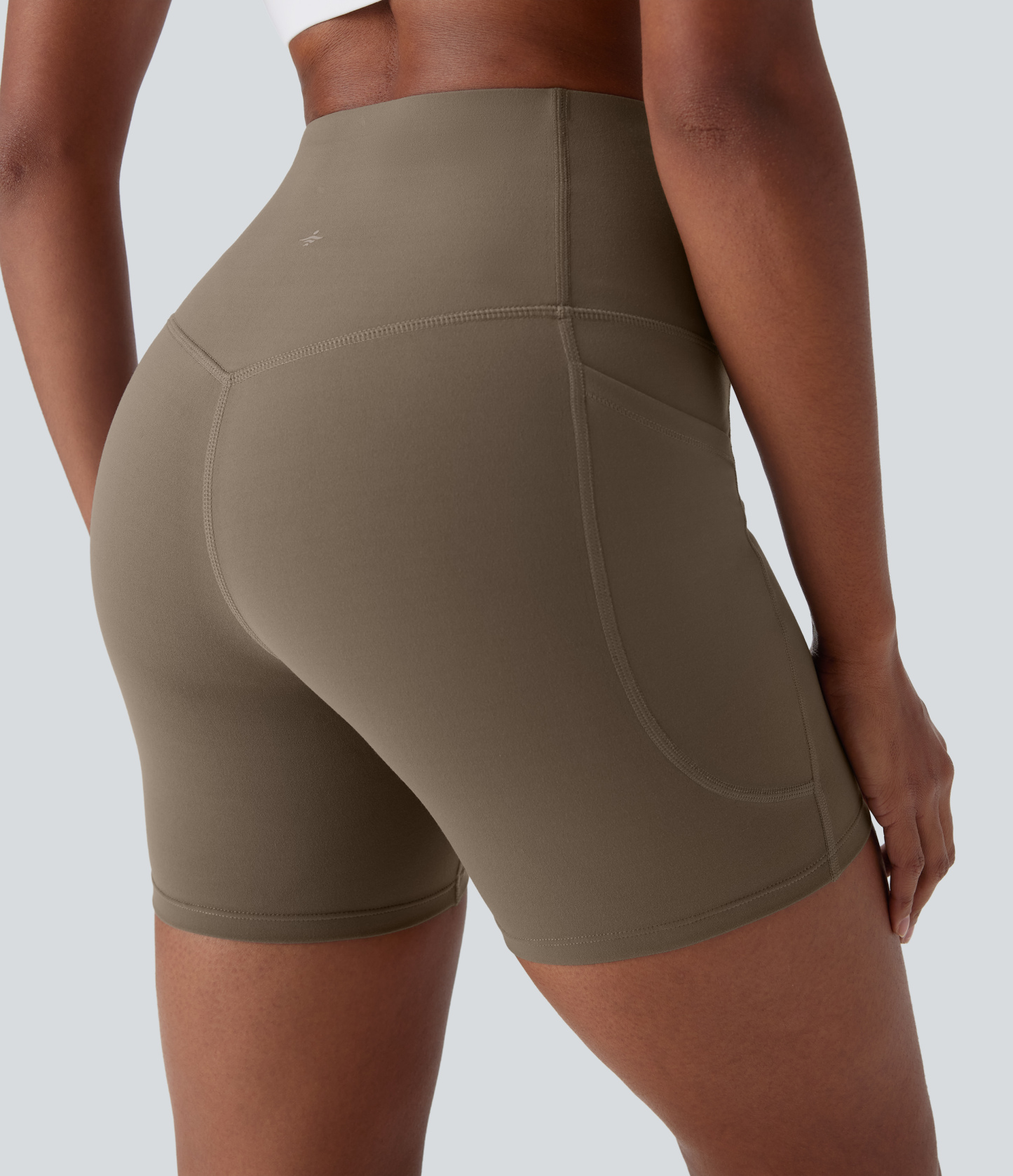 SoCinched High Waisted Tummy Control Built-in Underwear Anti-Bacterial Shaping Training Biker Shorts 5'' With Pockets