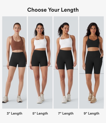 SoCinched High Waisted Tummy Control Pocket Shaping Training Biker Shorts 7''