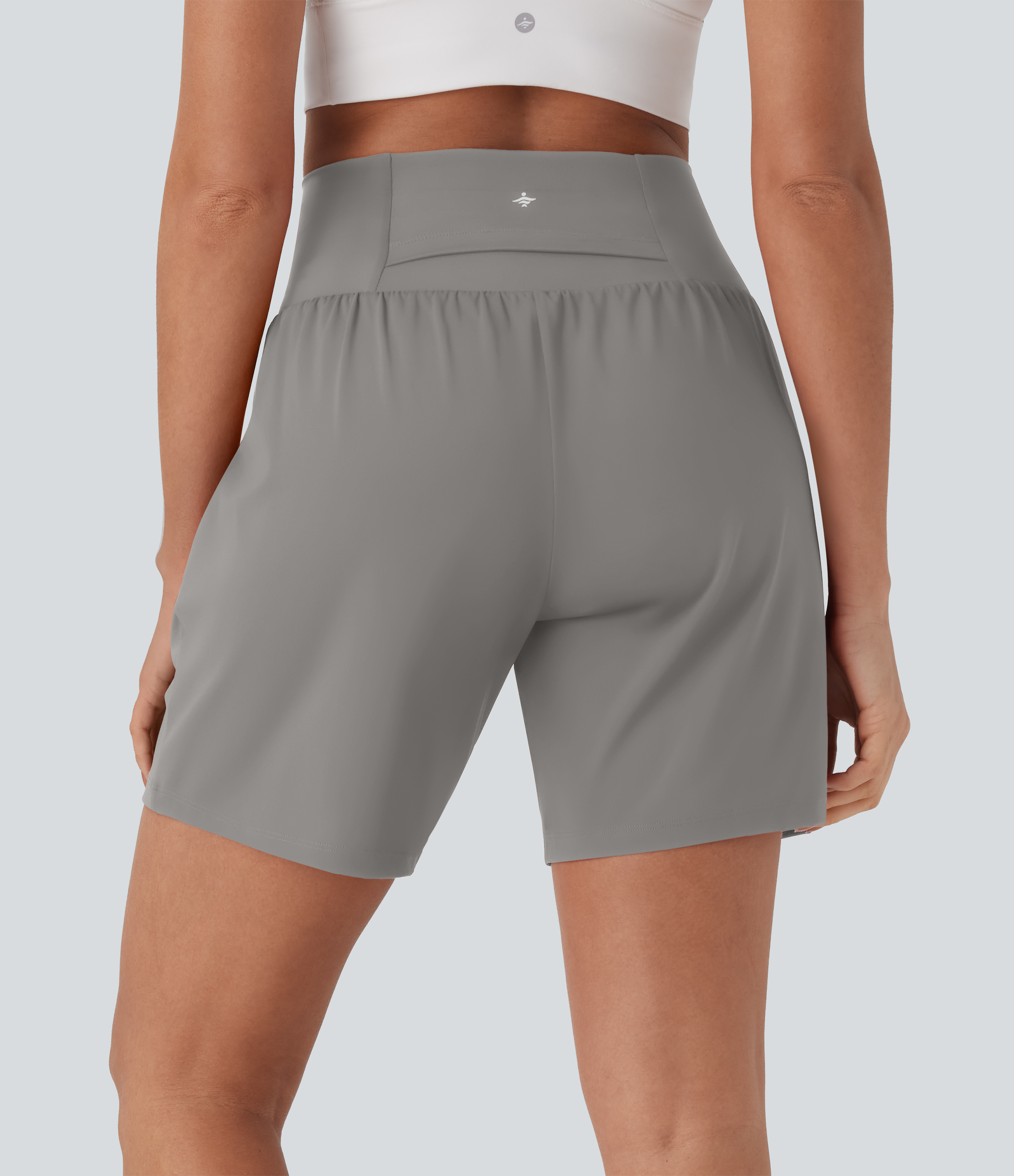 Airy Super High Waisted 2-in-1 Cool Touch Yoga Shorts 7" with Pockets