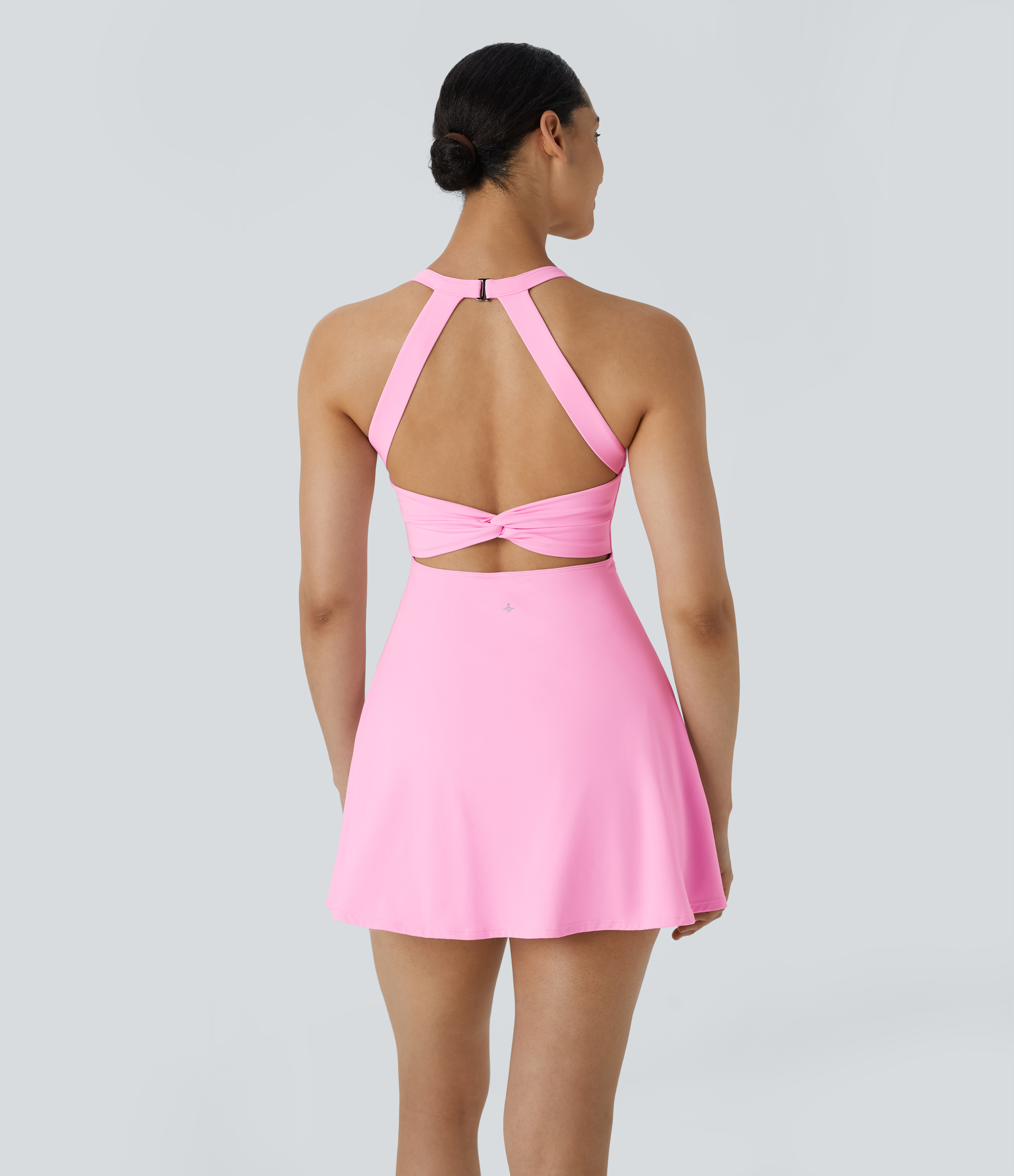 Airy Backless Twisted Cool Touch Dance Active Dress-Easy Peezy Edition