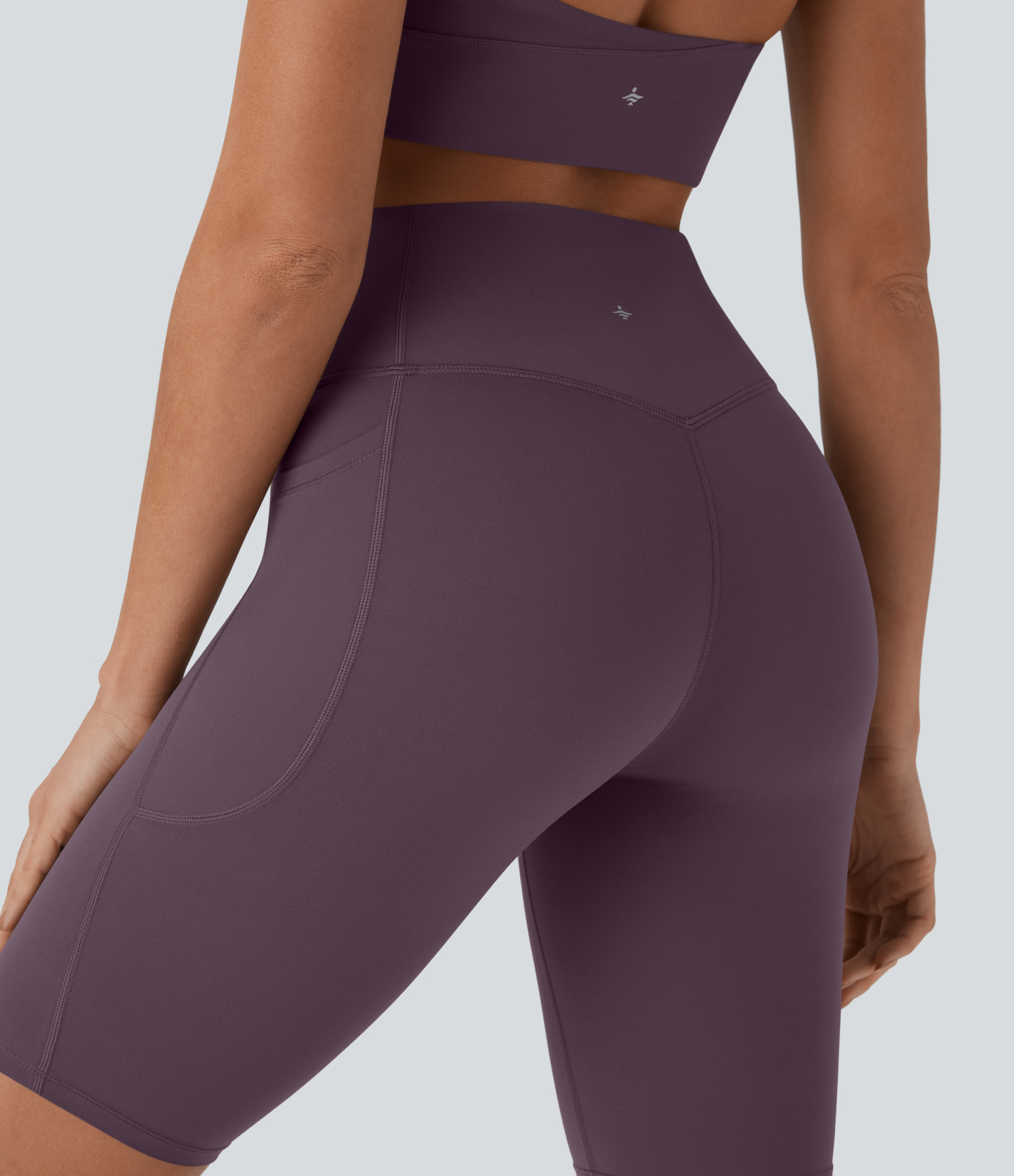 SoCinched High Waisted Tummy Control Pocket Shaping Training Biker Shorts 9''