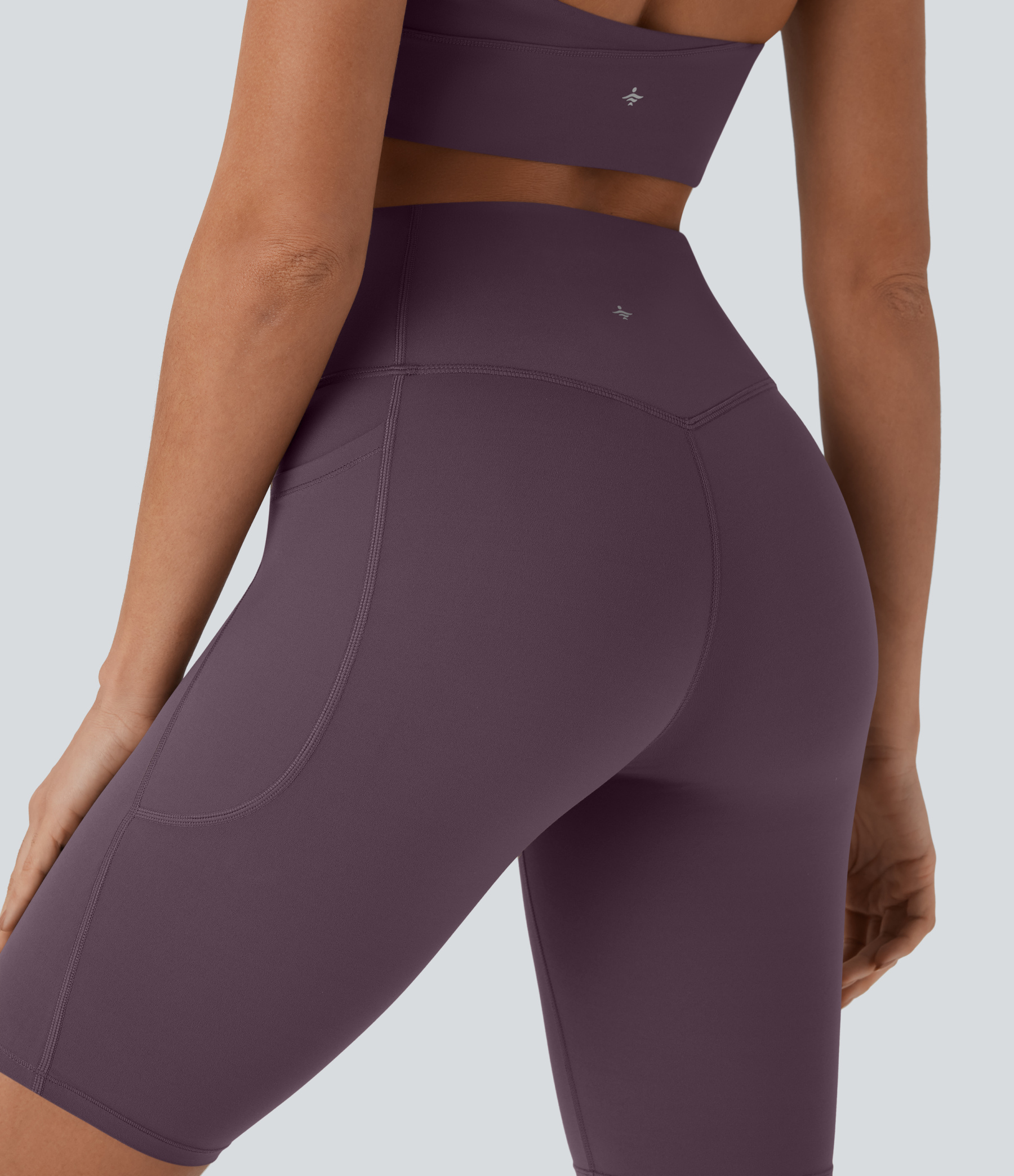 SoCinched High Waisted Tummy Control Pocket Shaping Training Biker Shorts 9''