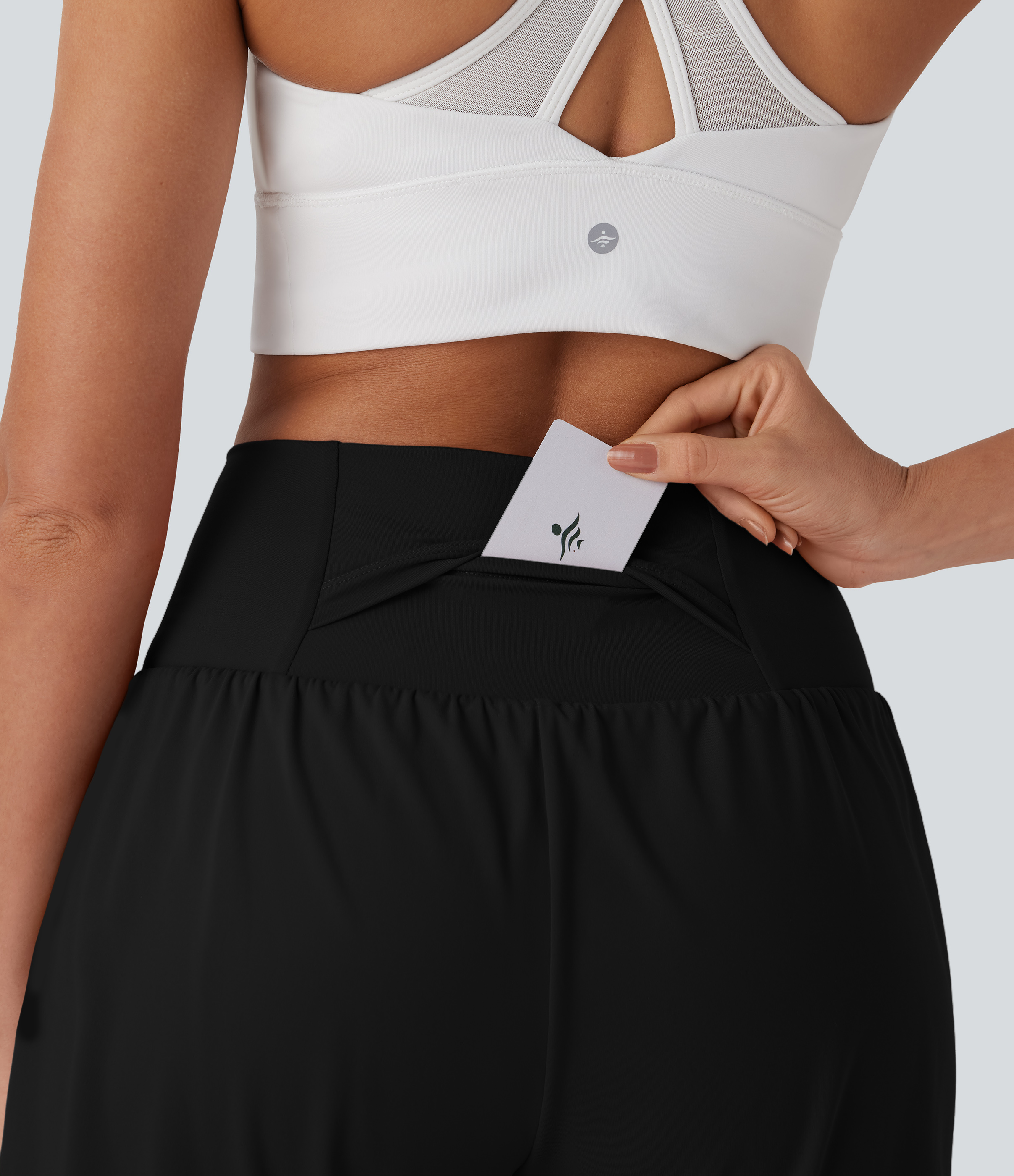 Airy Super High Waisted 2-in-1 Cool Touch Yoga Shorts 7" with Pockets