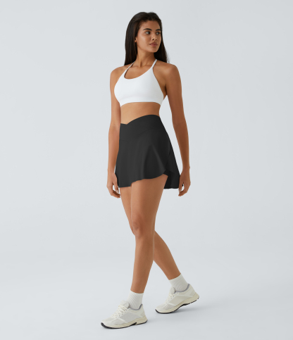 Airy Crossover Pocket 2-in-1 Cool Touch Tennis Skirt-Lucid-Longer Length-UPF50+