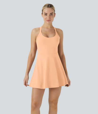 Airy Backless Twisted Cool Touch Dance Active Dress-Easy Peezy Edition
