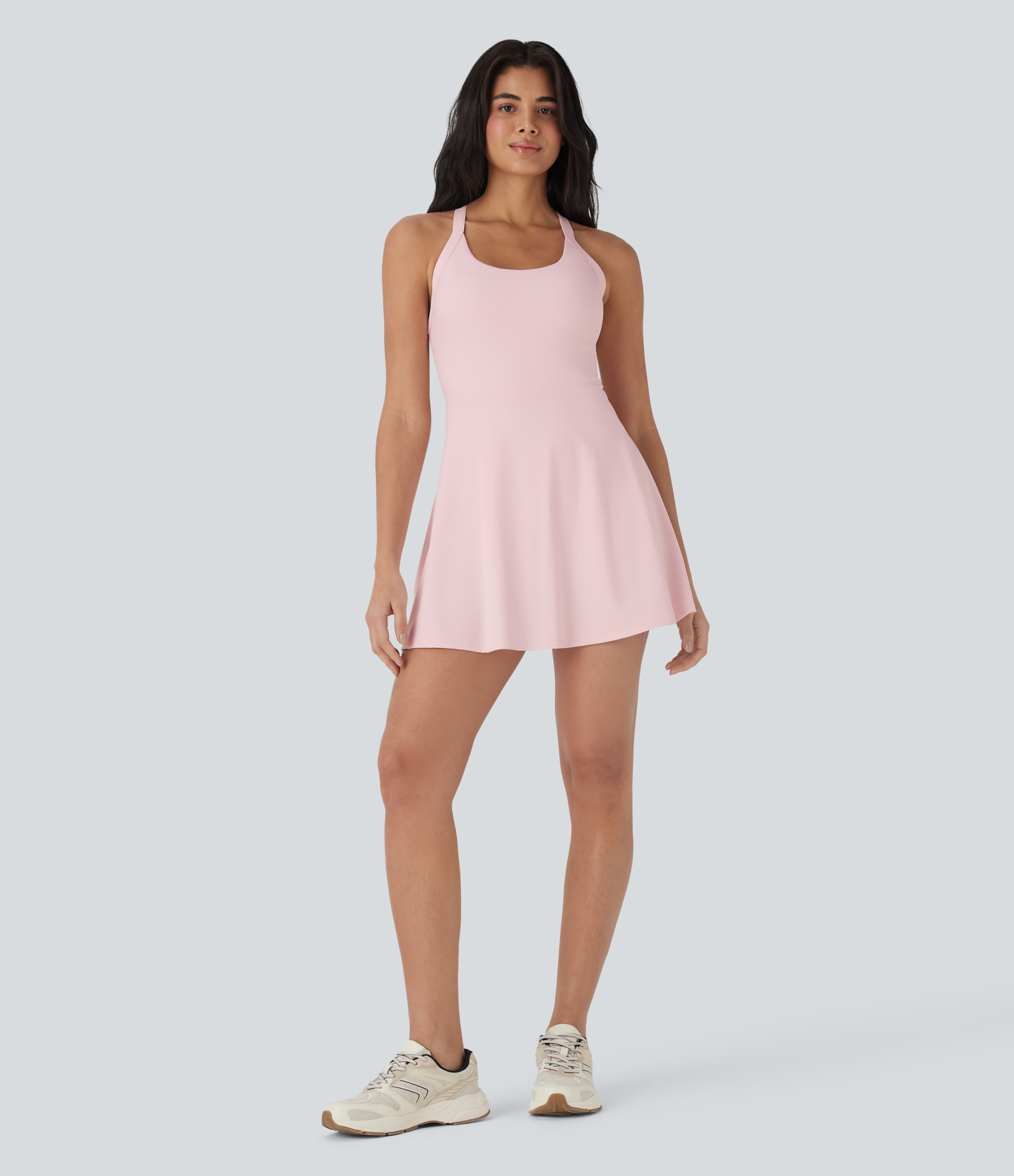 Airy Backless Twisted Cool Touch Dance Active Dress-Easy Peezy Edition