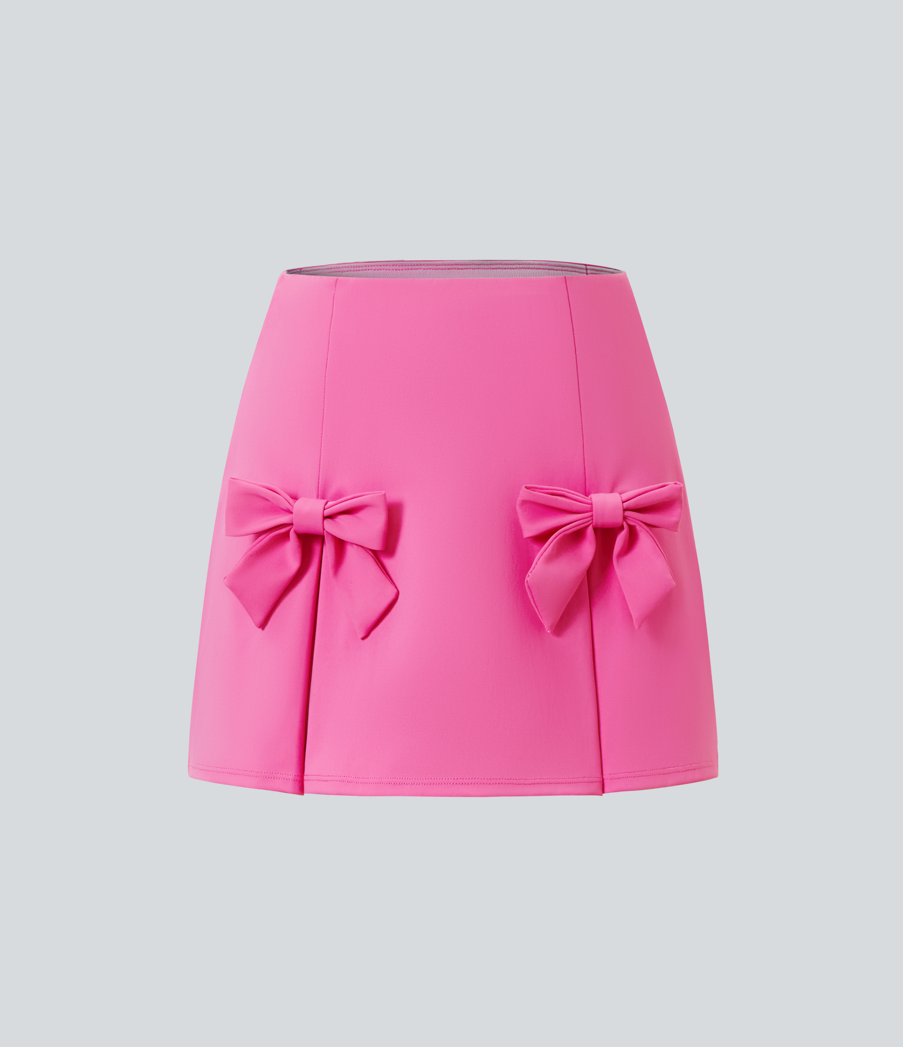 QuickDry High Waisted Tummy Control Removable Bow Casual Skirt with Built-in Shapewear Shorts