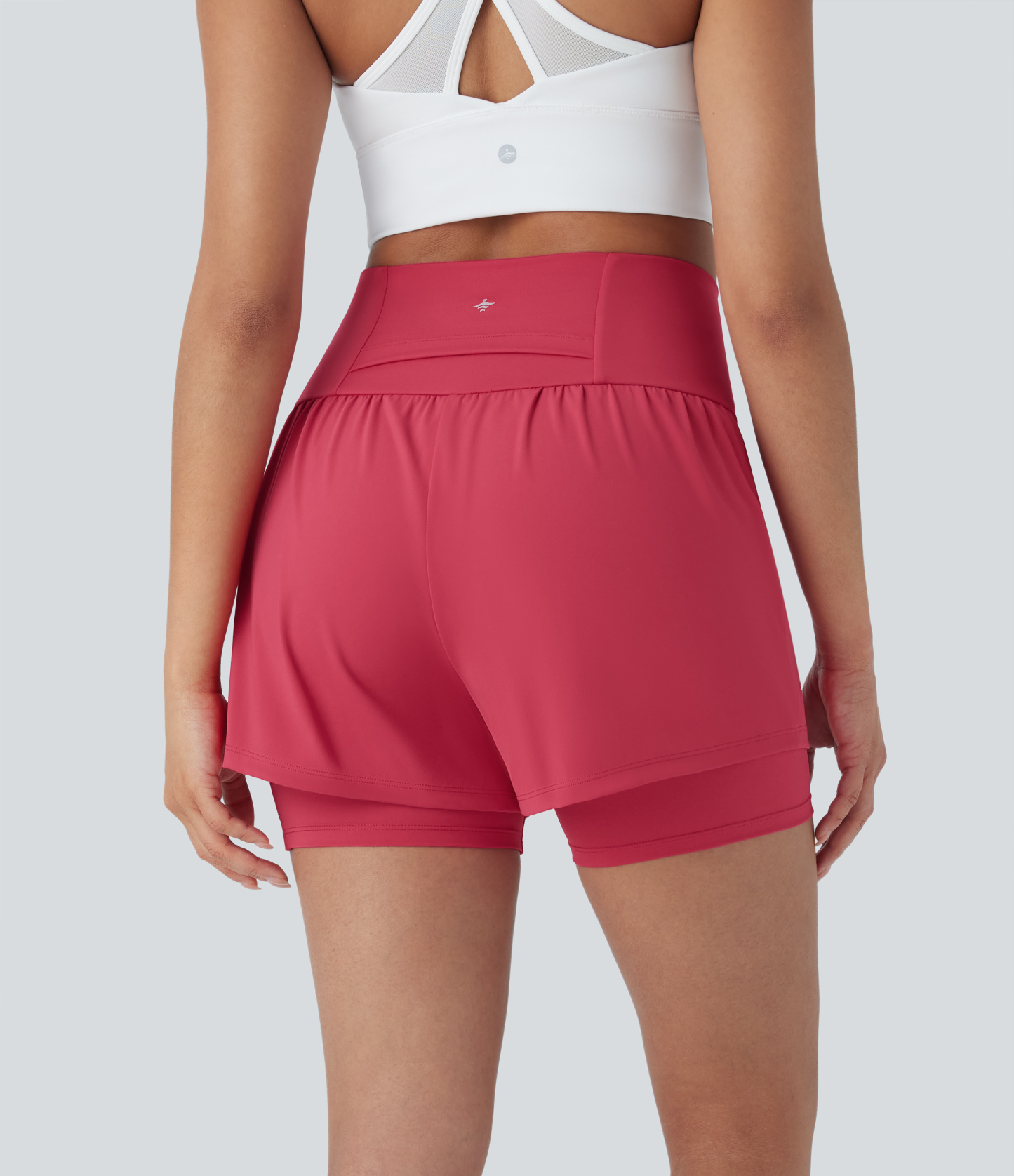 Airy Super High Waisted 2-in-1 Cool Touch Yoga Shorts 5'' with Pockets