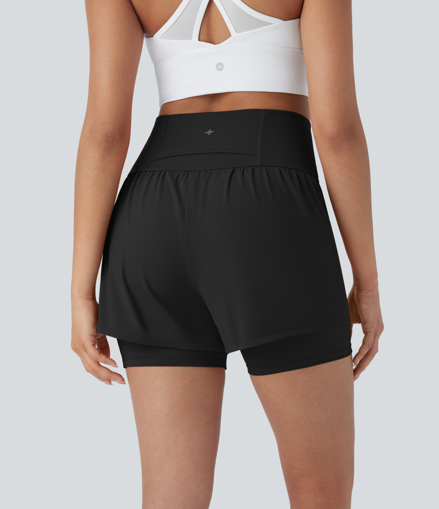 Airy Super High Waisted 2-in-1 Cool Touch Yoga Shorts 5'' with Pockets