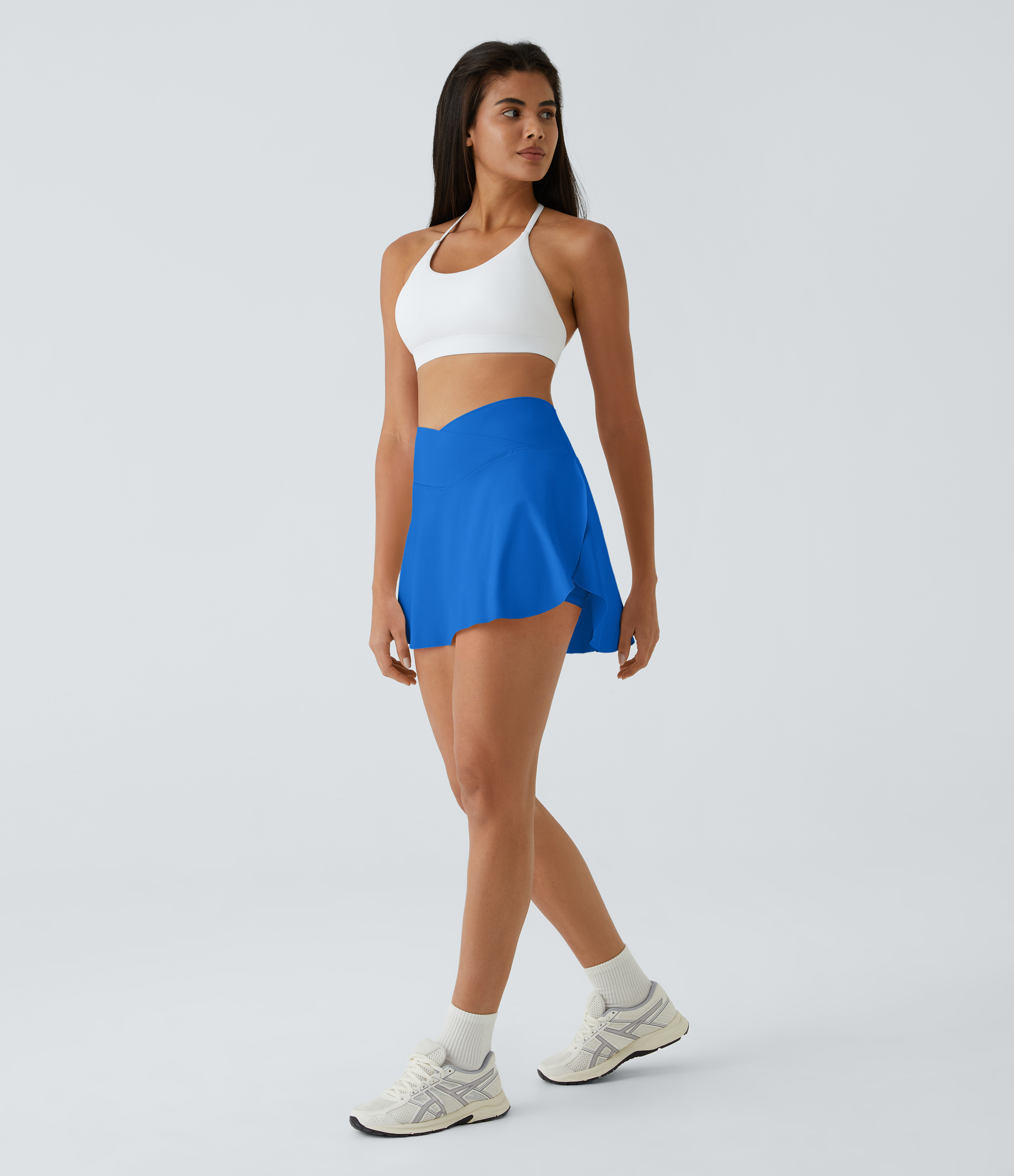Airy Crossover Pocket 2-in-1 Cool Touch Tennis Skirt-Lucid-Longer Length-UPF50+