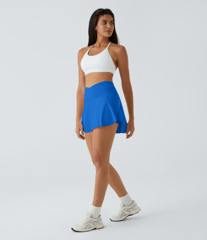 Airy Crossover Pocket 2-in-1 Cool Touch Tennis Skirt-Lucid-Longer Length-UPF50+