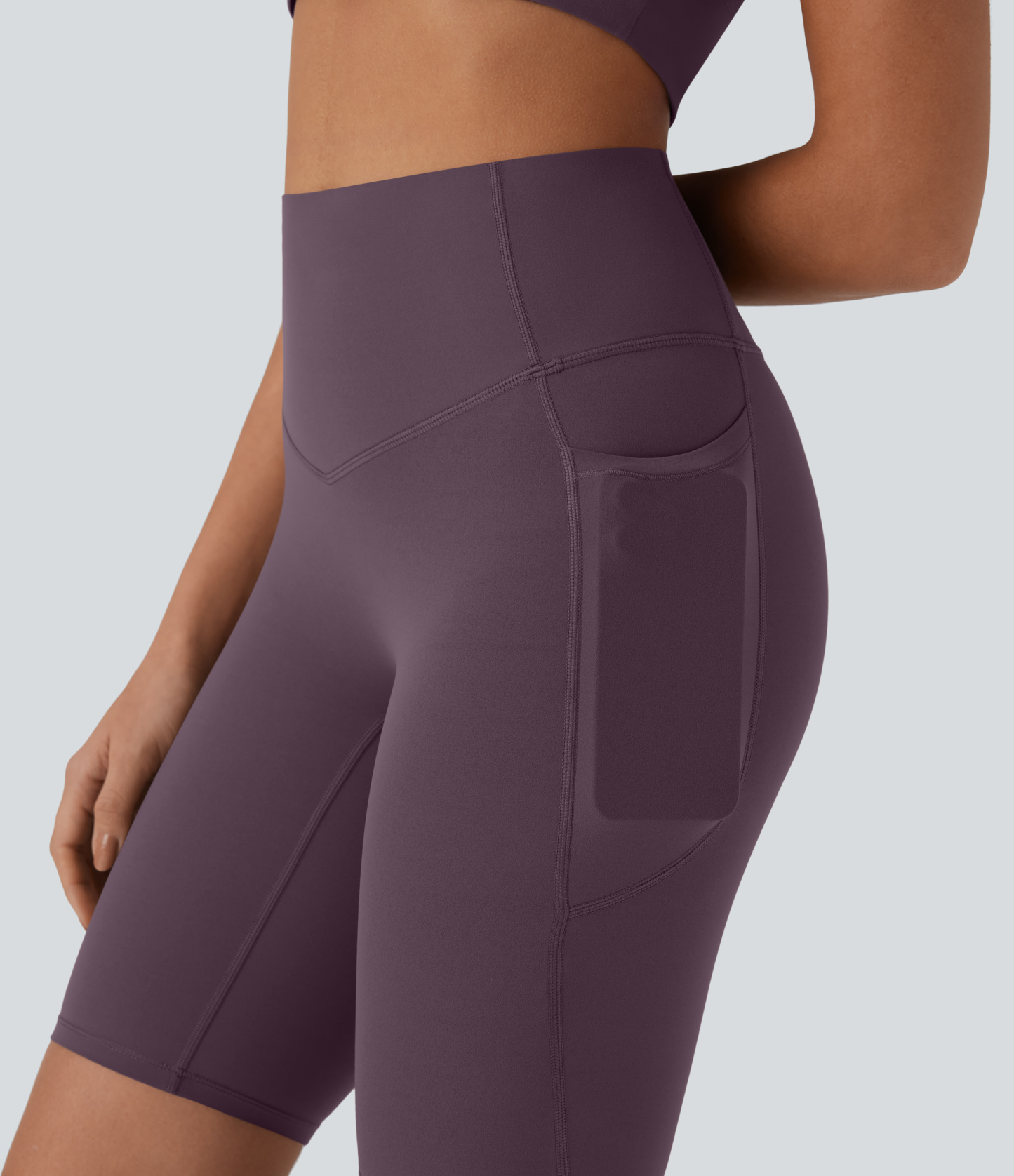 SoCinched High Waisted Tummy Control Pocket Shaping Training Biker Shorts 9''