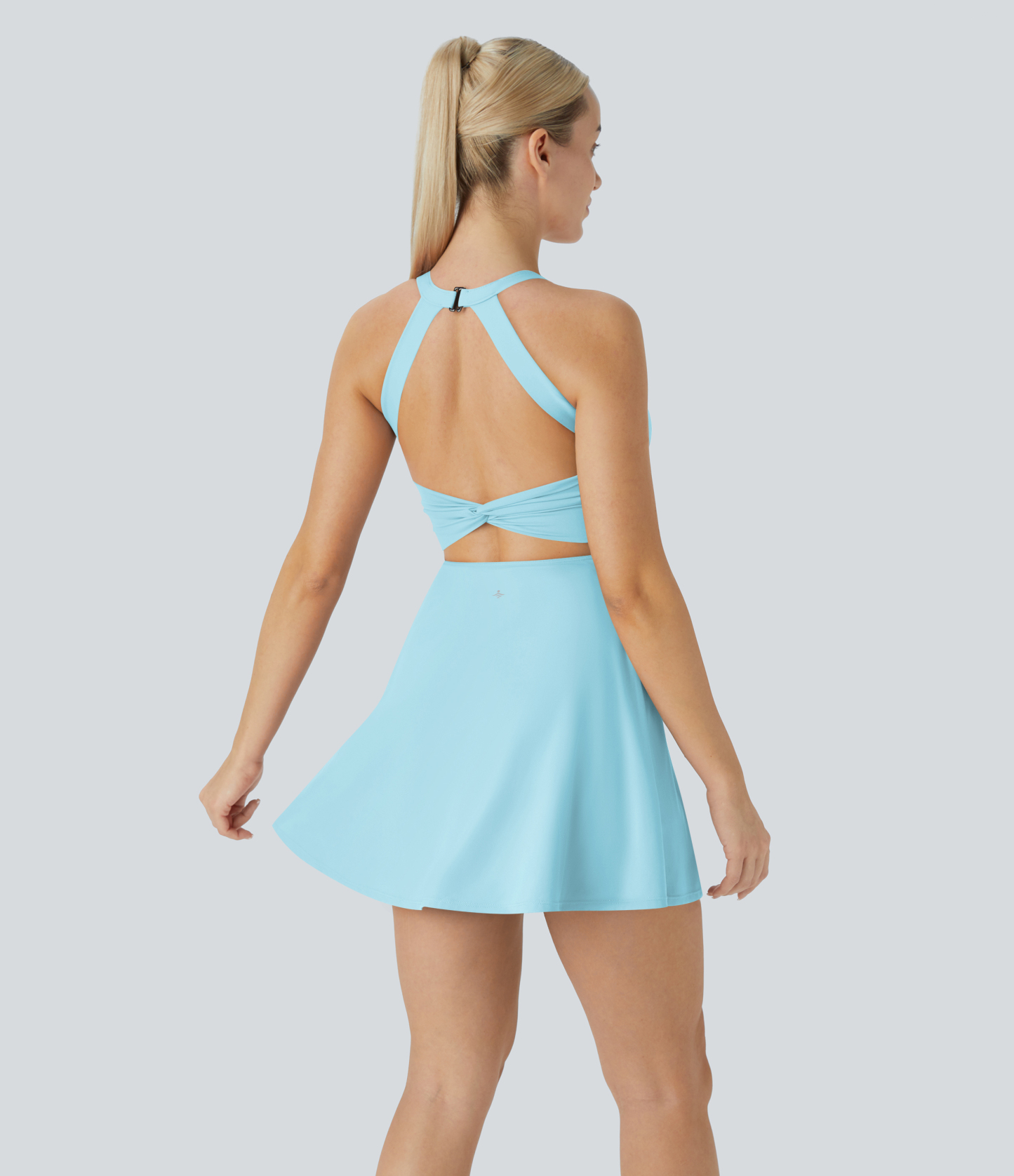 Airy Backless Twisted Cool Touch Dance Active Dress-Easy Peezy Edition