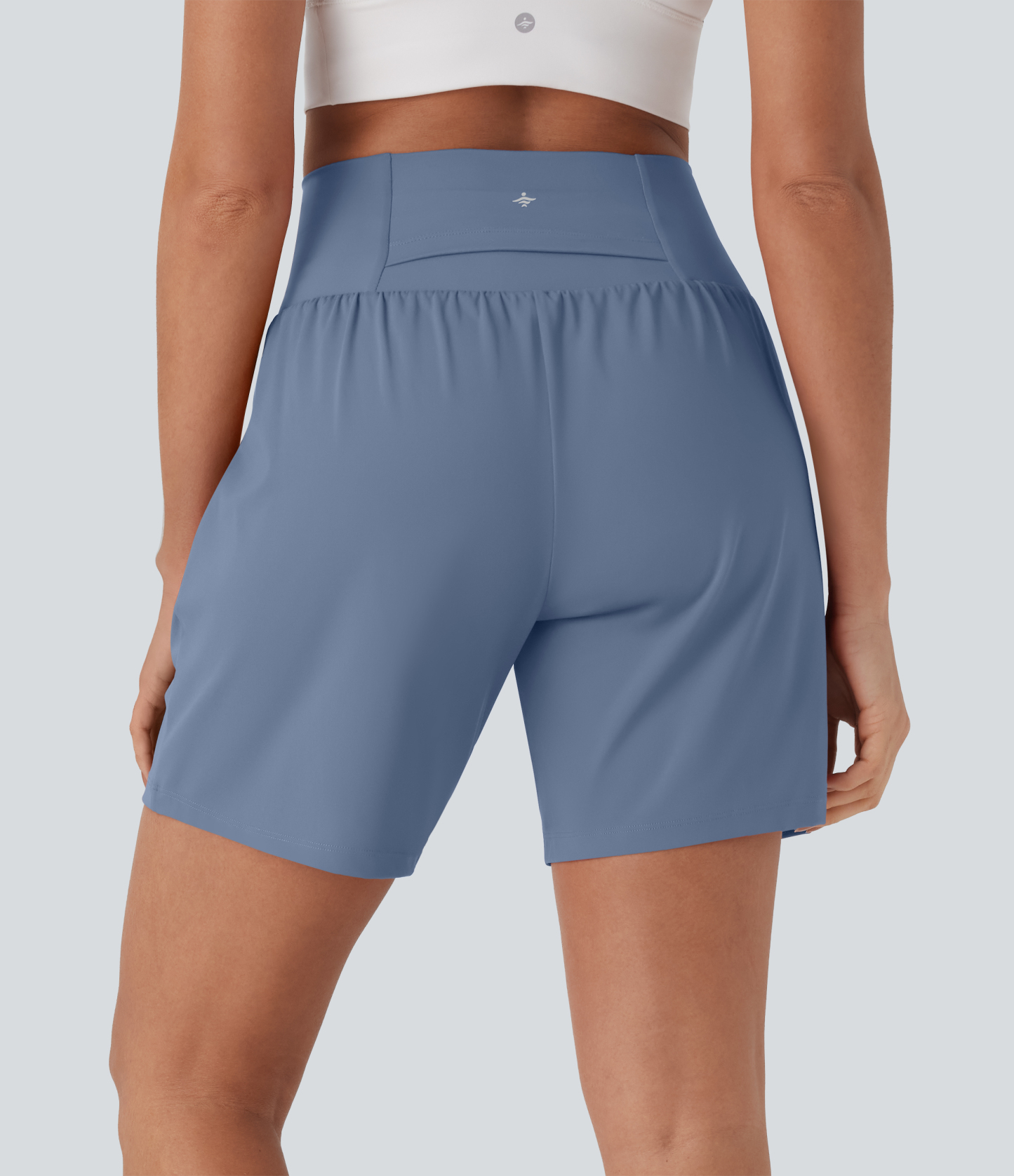 Airy Super High Waisted 2-in-1 Cool Touch Yoga Shorts 7" with Pockets