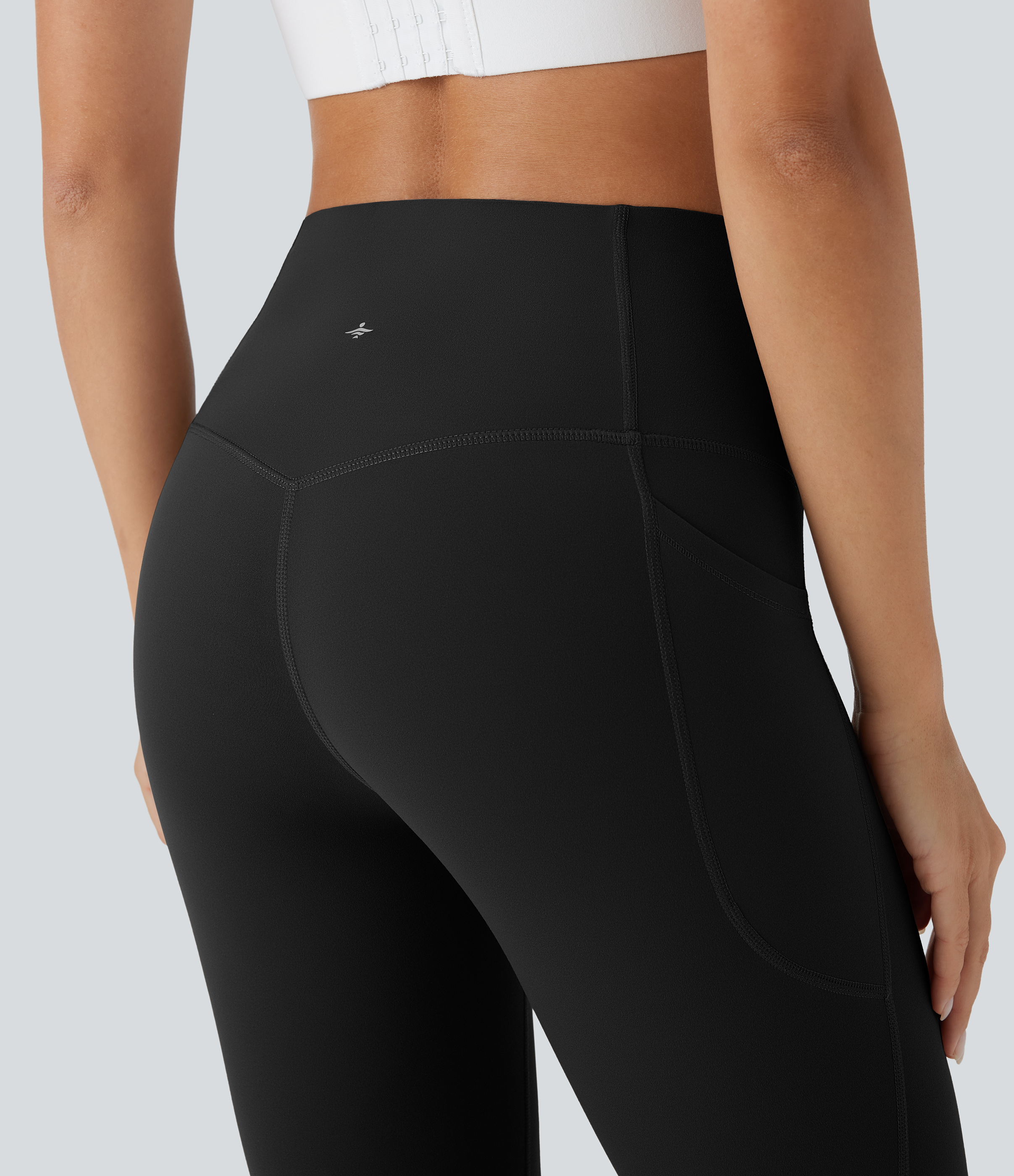SoCinched High Waisted Tummy Control Built-in Underwear Anti-Bacterial Shaping 7/8 Workout Leggings with Pockets