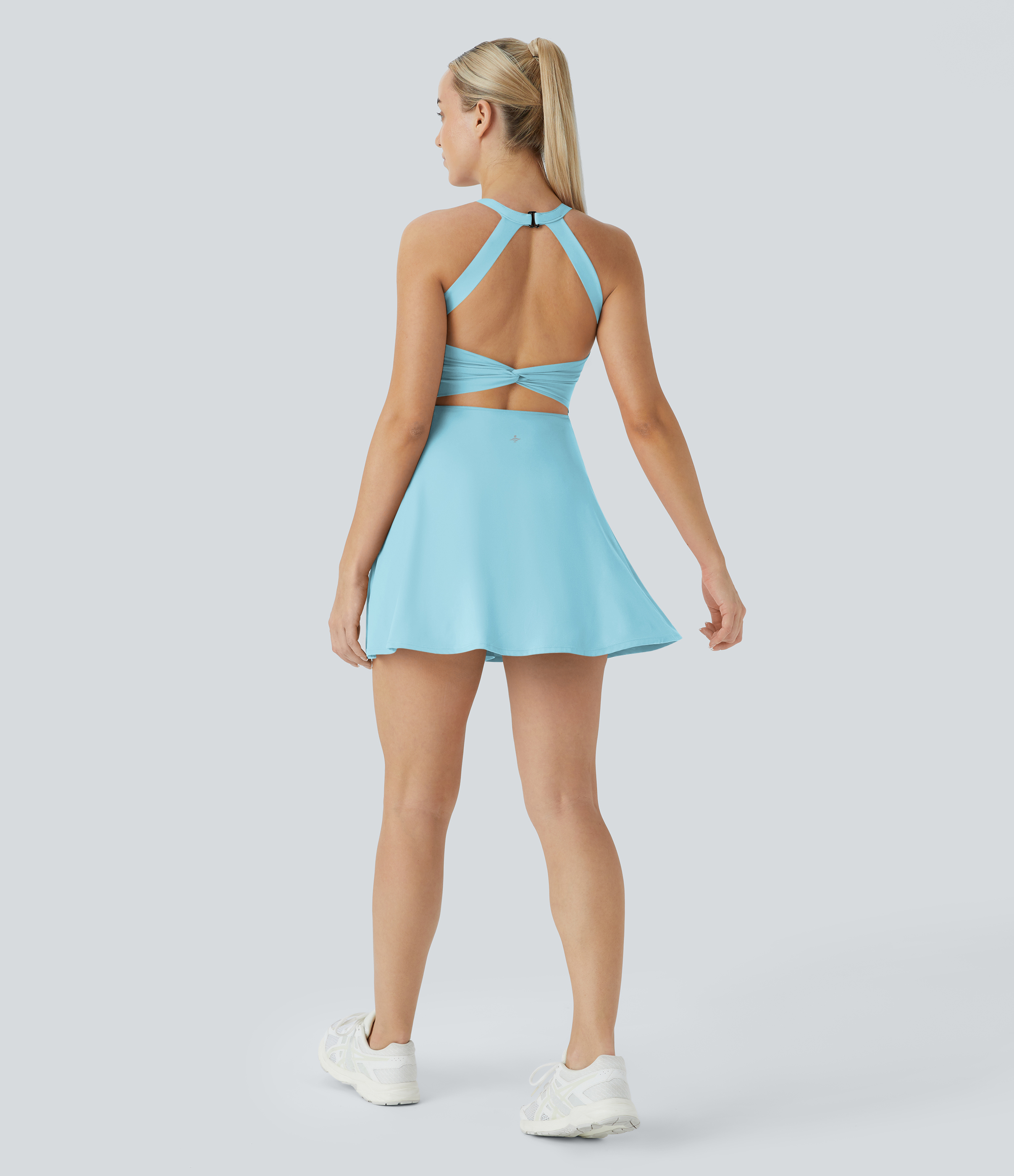 Airy Backless Twisted Cool Touch Dance Active Dress-Easy Peezy Edition