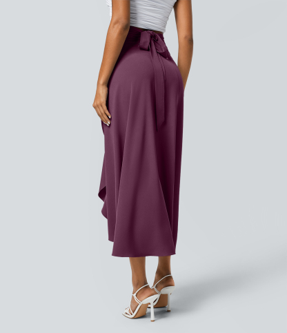 High Waisted Wrapped Tie Back Quick Dry Skirt