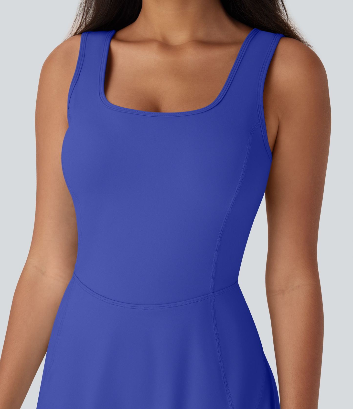 Airy U Neck 2-in-1 Pocket Mini Cool Touch Dance Active Dress-Easy Peezy