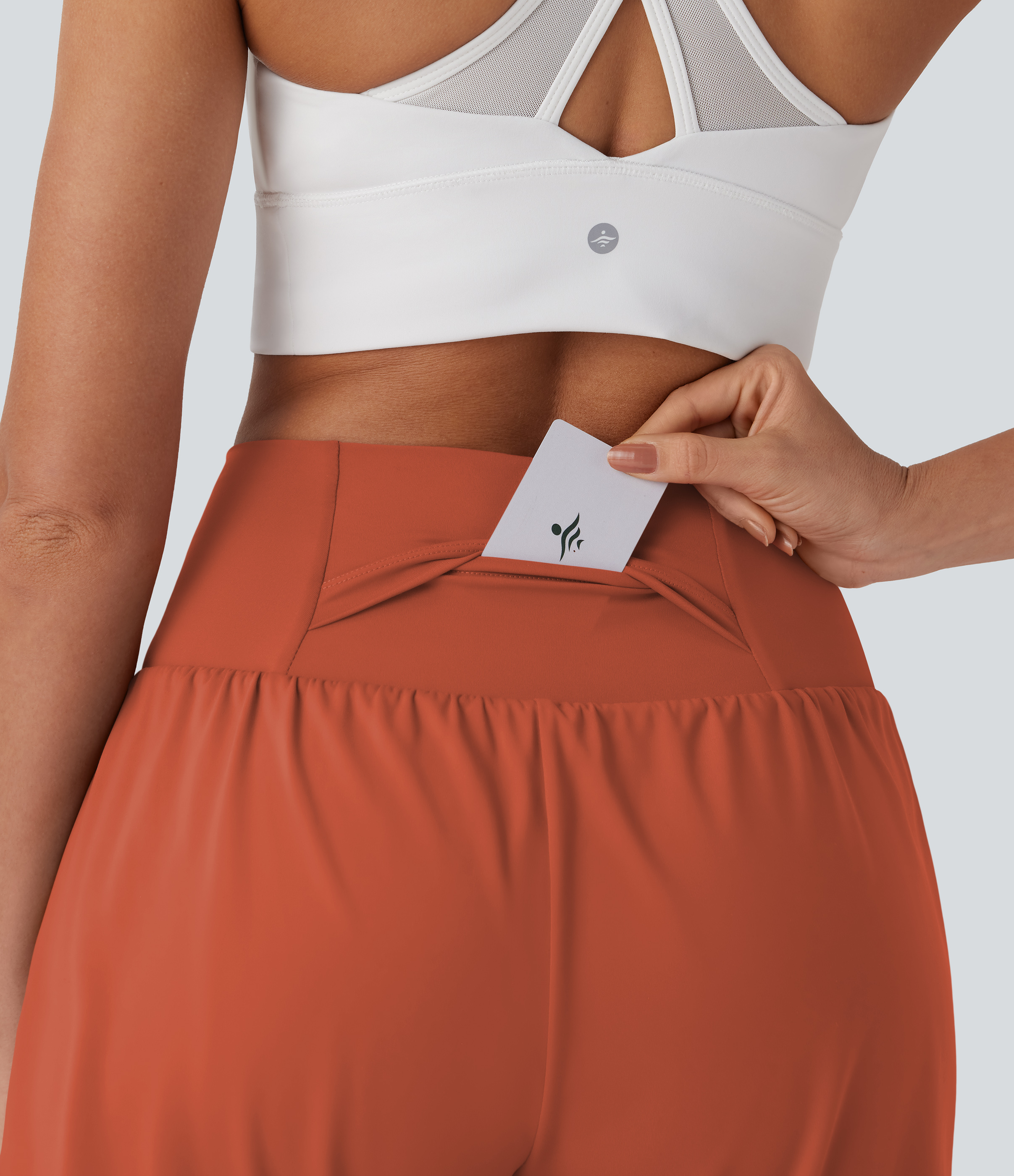 Airy Super High Waisted 2-in-1 Cool Touch Yoga Shorts 7" with Pockets