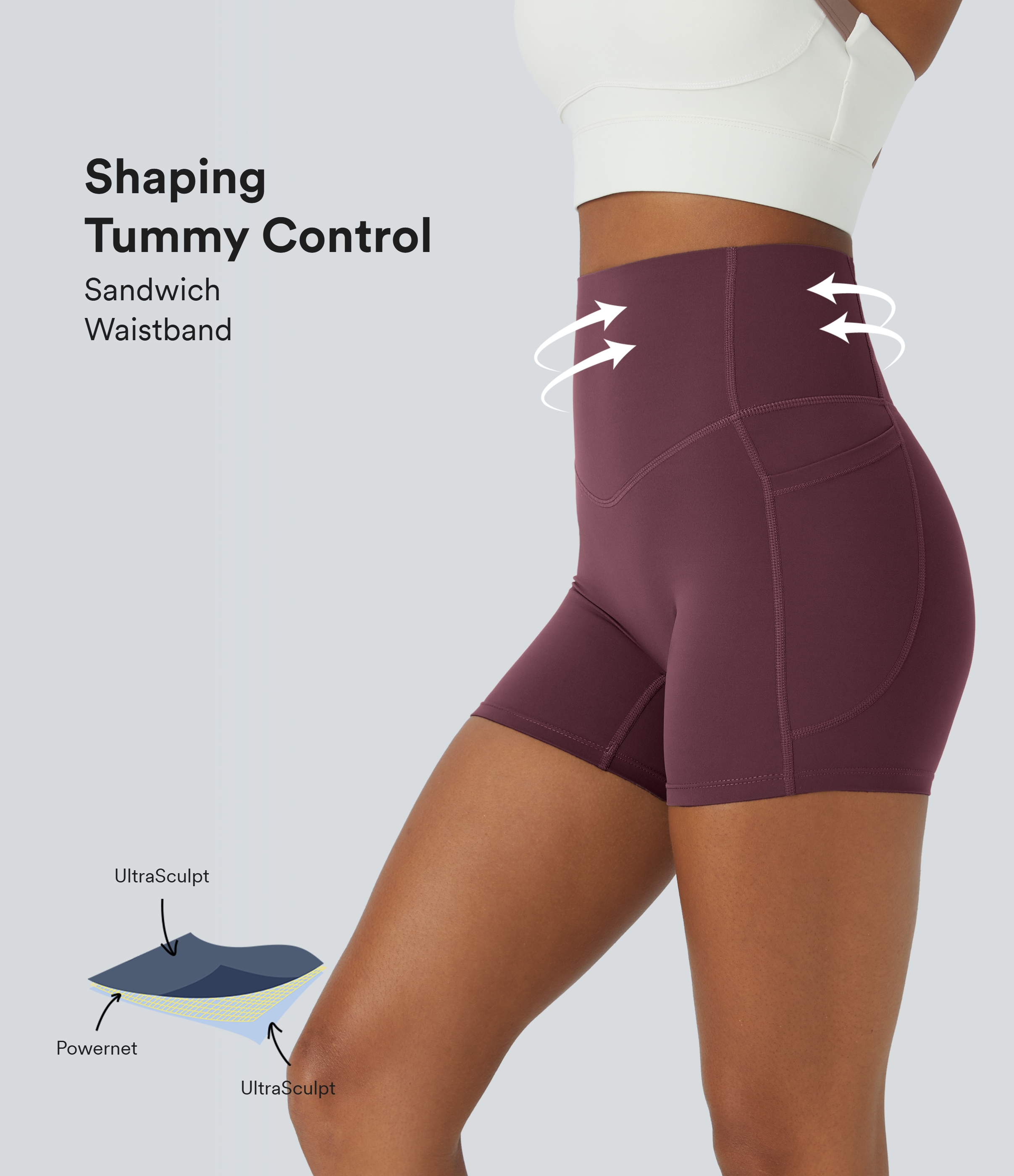 Halara UltraSculpt™ SoCinched High Waisted Tummy Control Side Pocket S