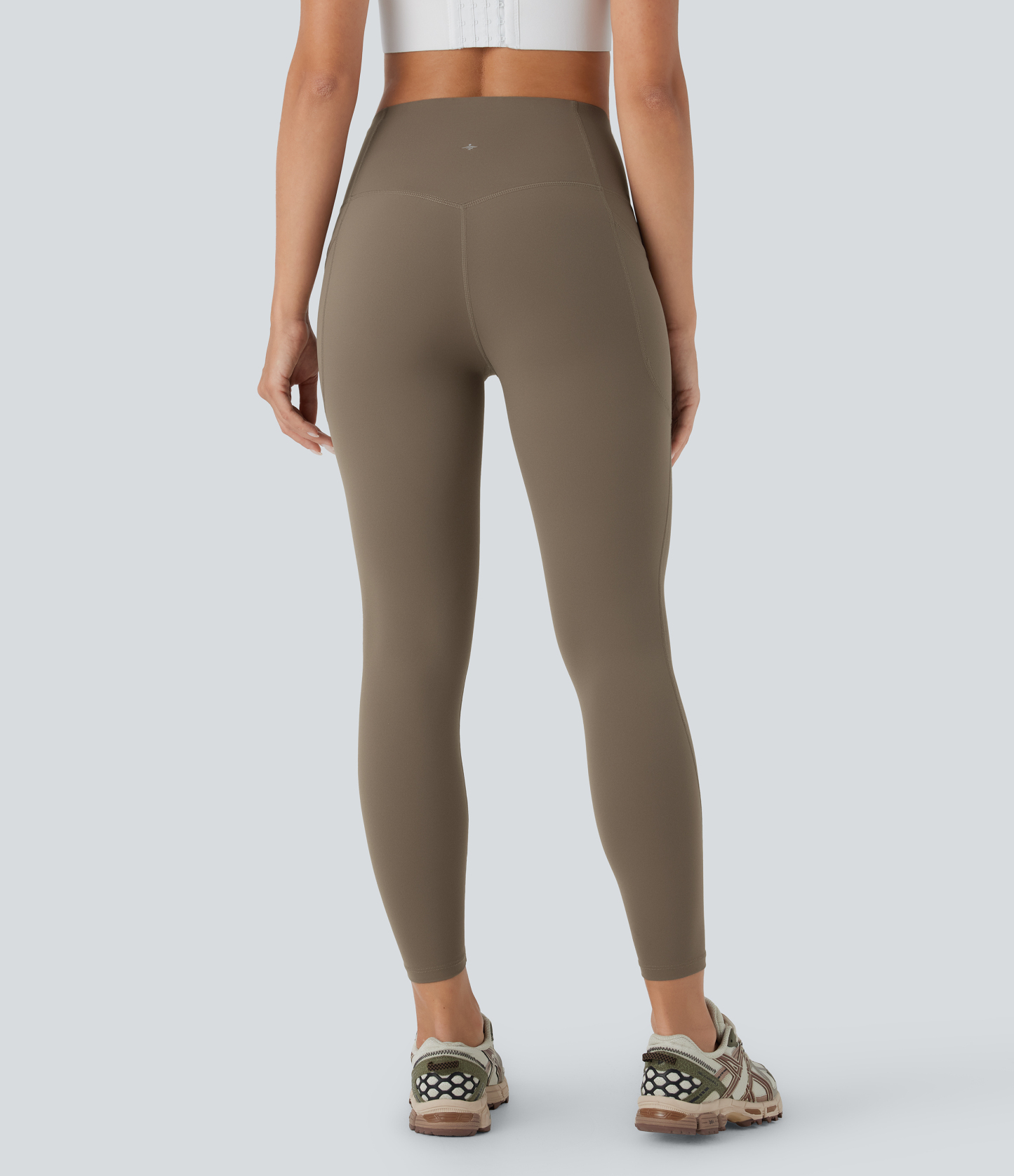 SoCinched High Waisted Tummy Control Built-in Underwear Anti-Bacterial Shaping 7/8 Workout Leggings with Pockets