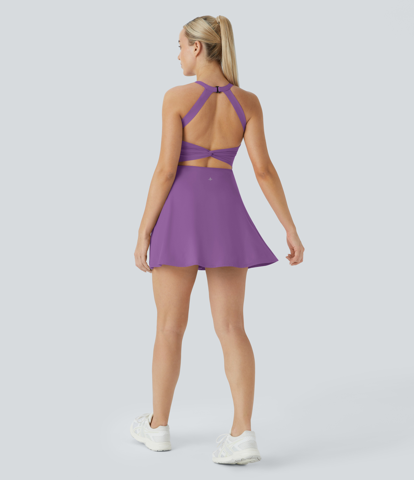 Airy Backless Twisted Cool Touch Dance Active Dress-Easy Peezy Edition