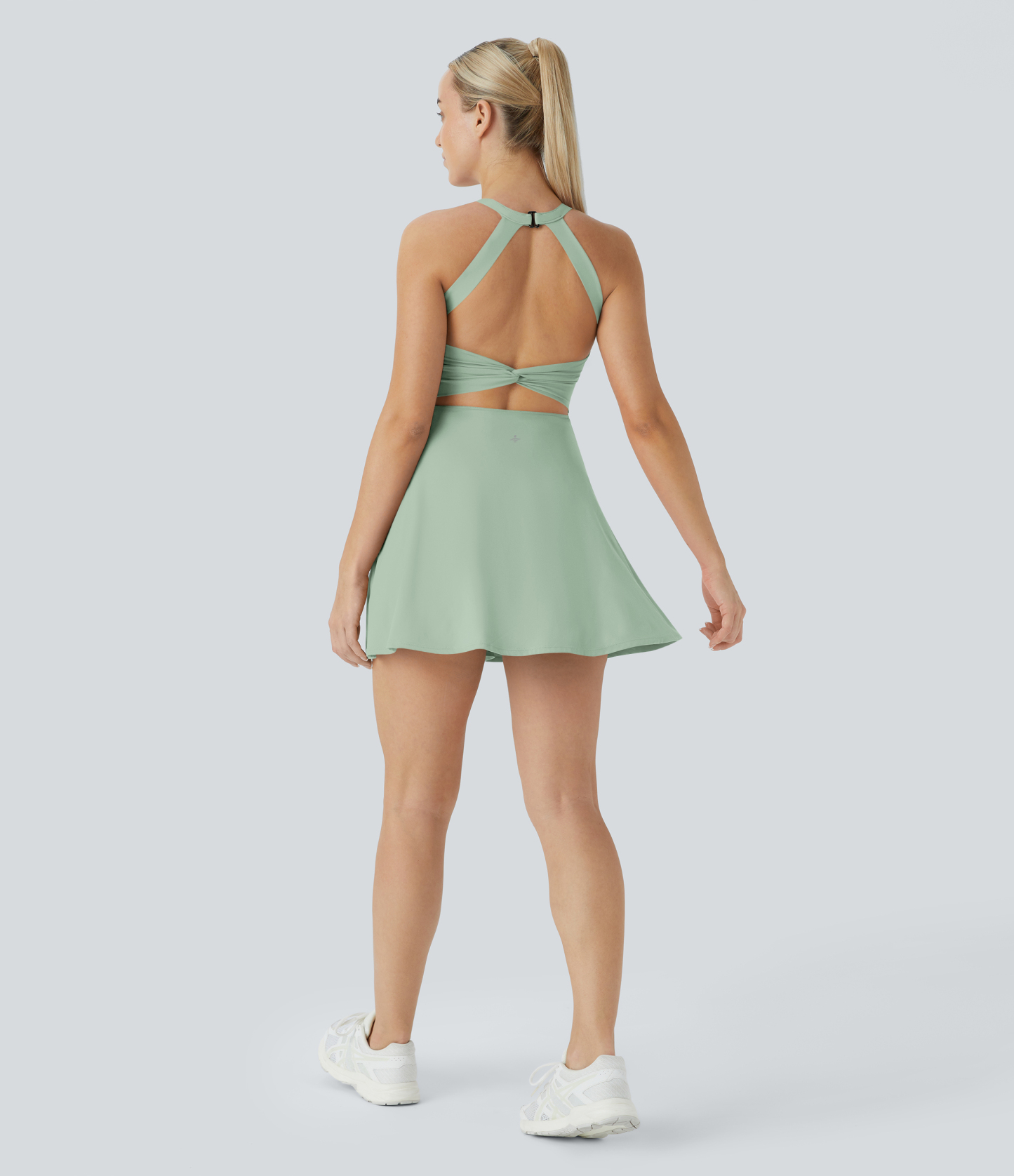 Airy Backless Twisted Cool Touch Dance Active Dress-Easy Peezy Edition
