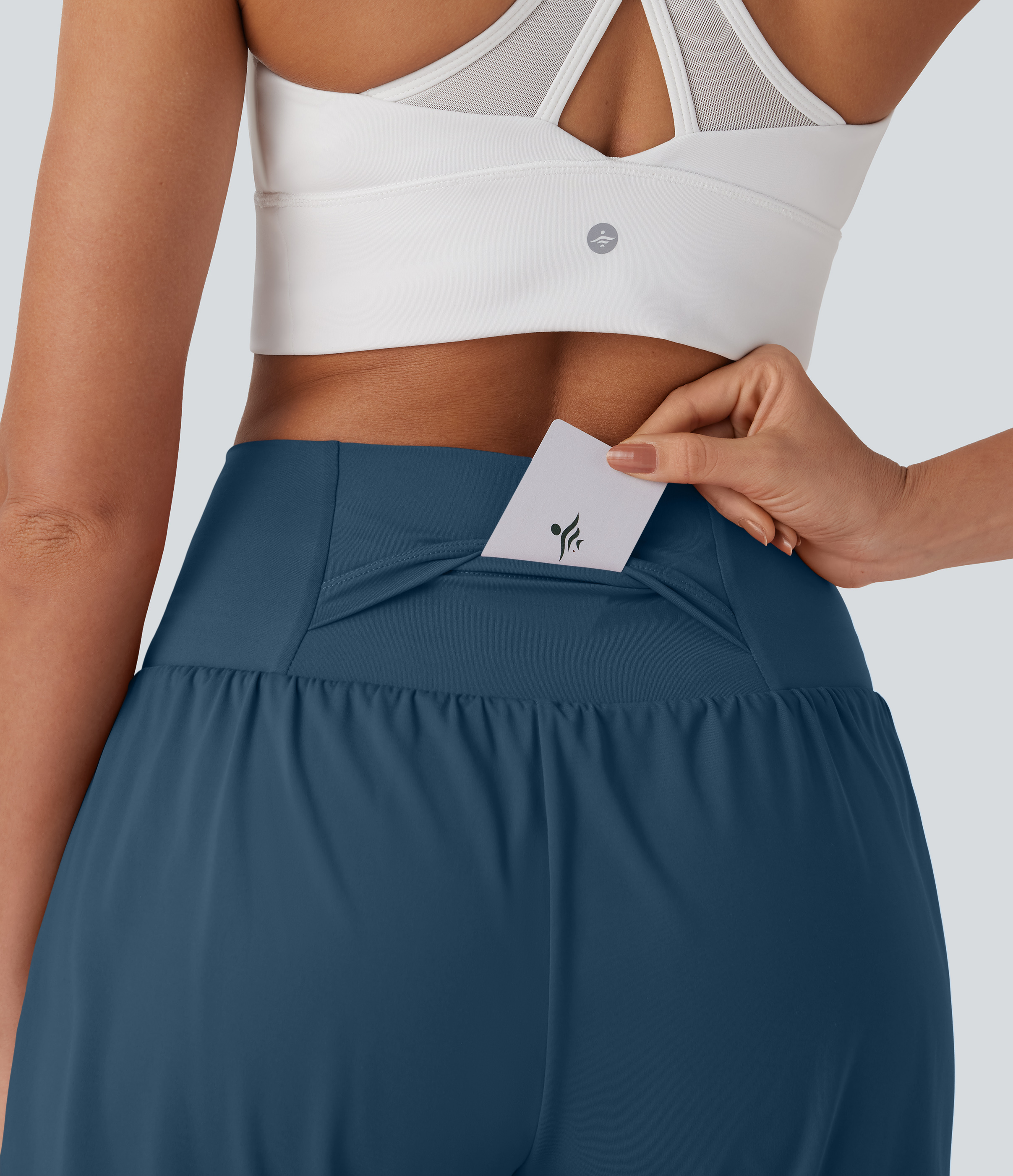 Airy Super High Waisted 2-in-1 Cool Touch Yoga Shorts 7" with Pockets