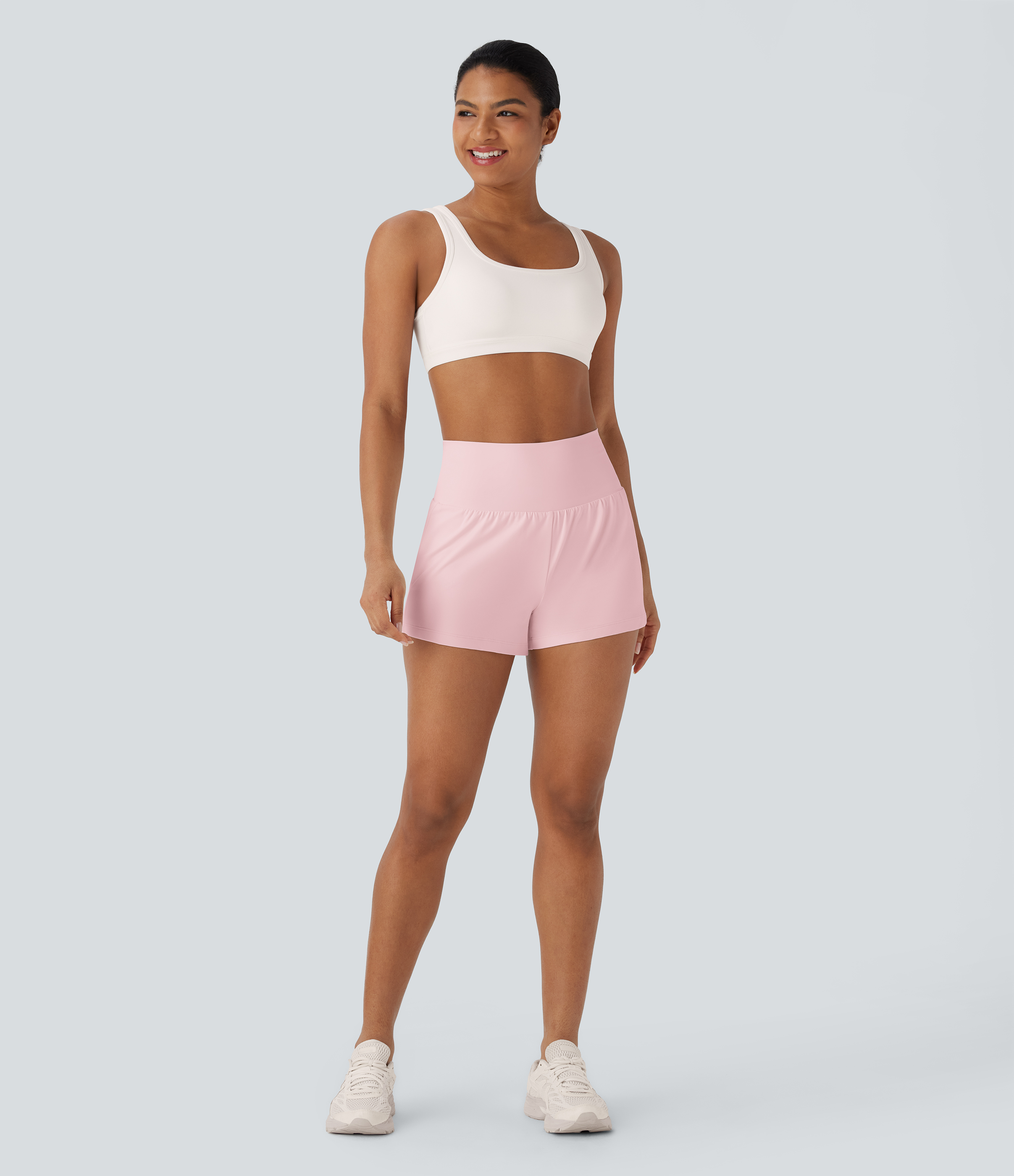 Airy Super High Waisted Cool Touch Yoga Shorts with Pockets