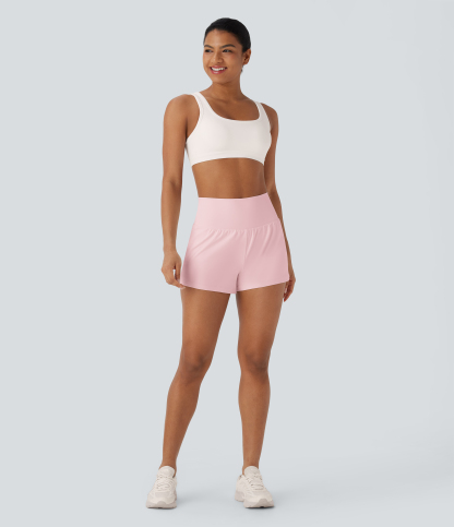 Airy Super High Waisted Cool Touch Yoga Shorts with Pockets