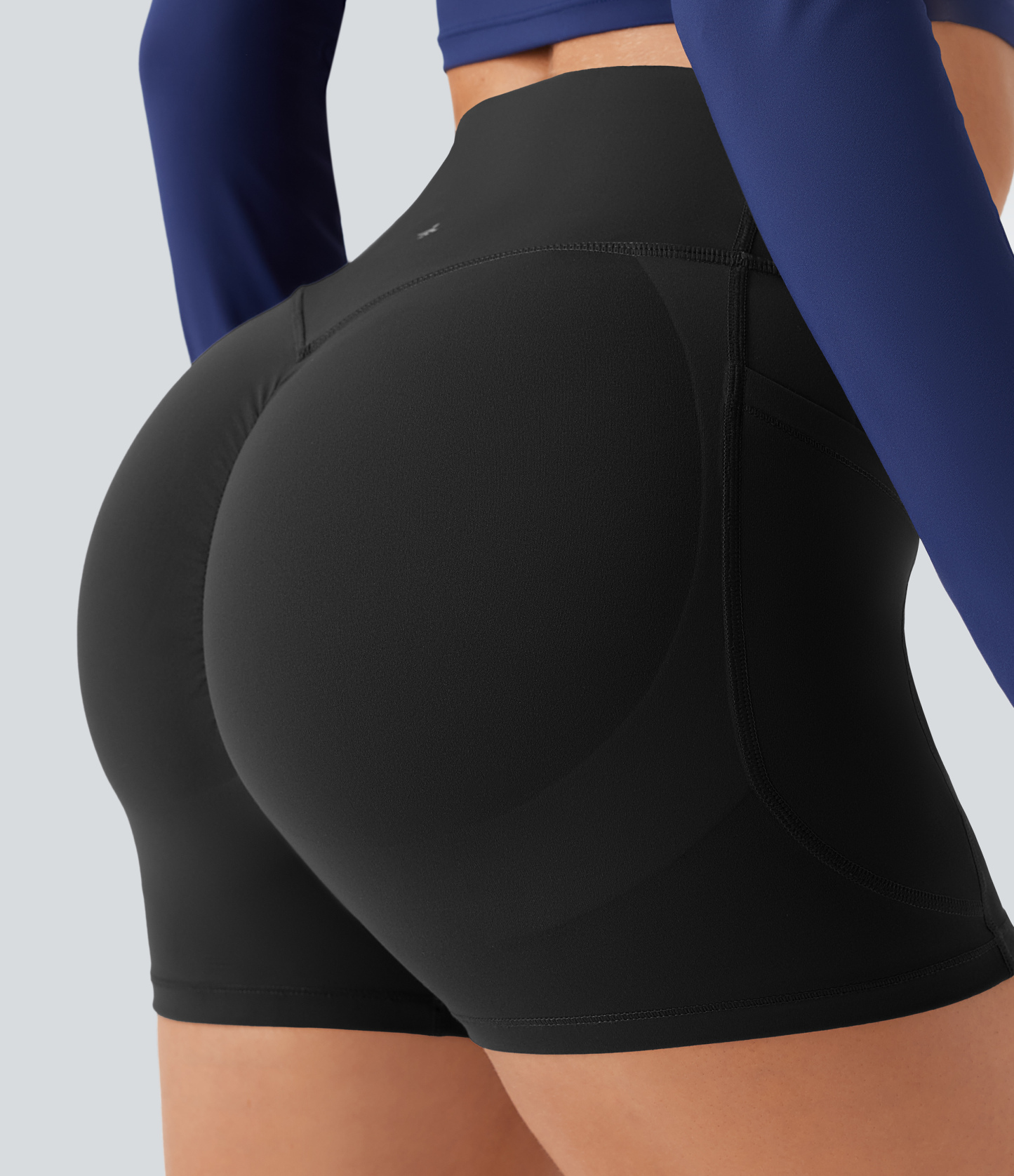 SoCinched High Waisted Scrunch Butt Lifting Tummy Control Pocket Shaping Workout Biker Shorts 3''