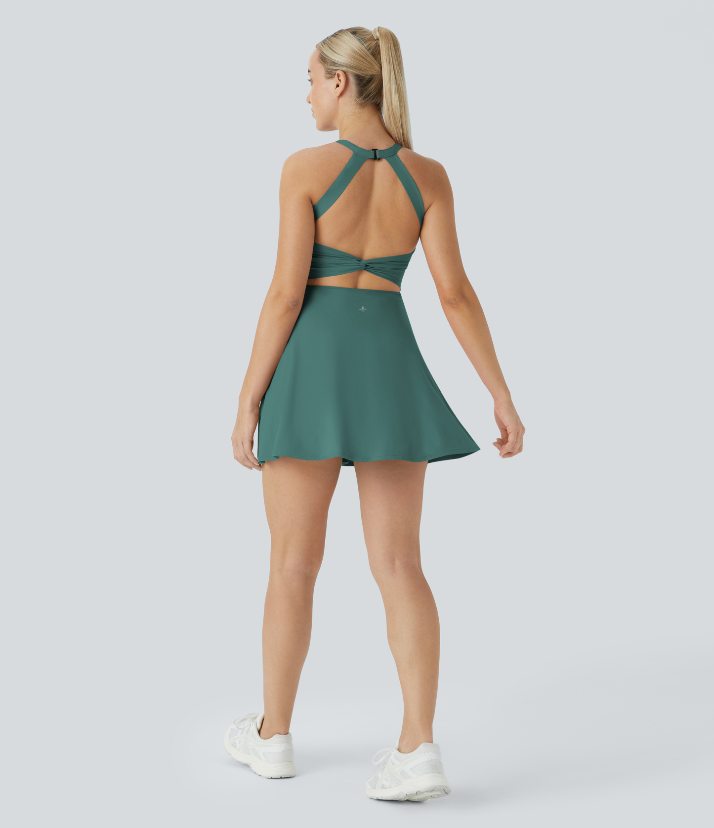 Airy Backless Twisted Cool Touch Dance Active Dress-Easy Peezy Edition
