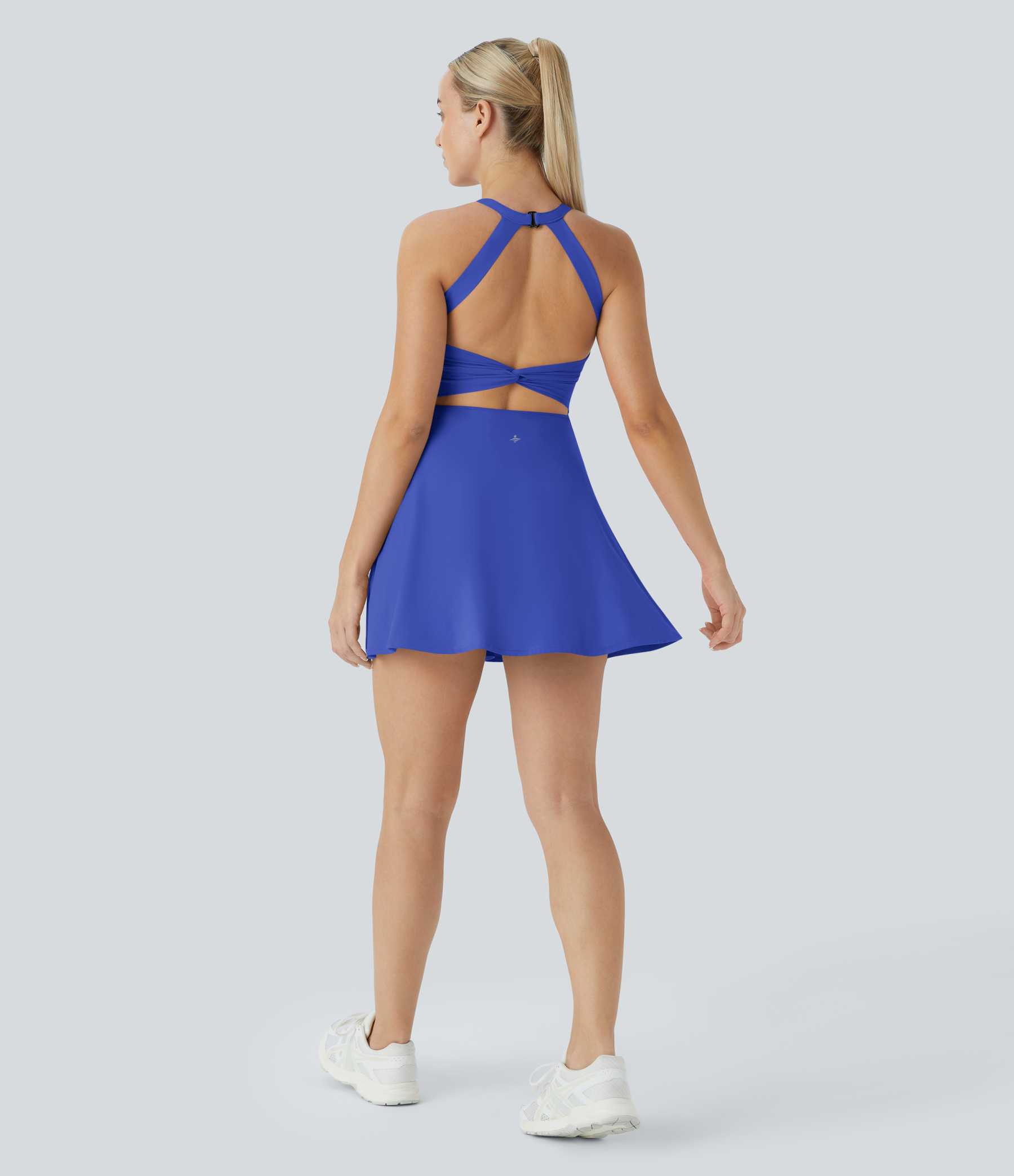 Airy Backless Twisted Cool Touch Dance Active Dress-Easy Peezy Edition
