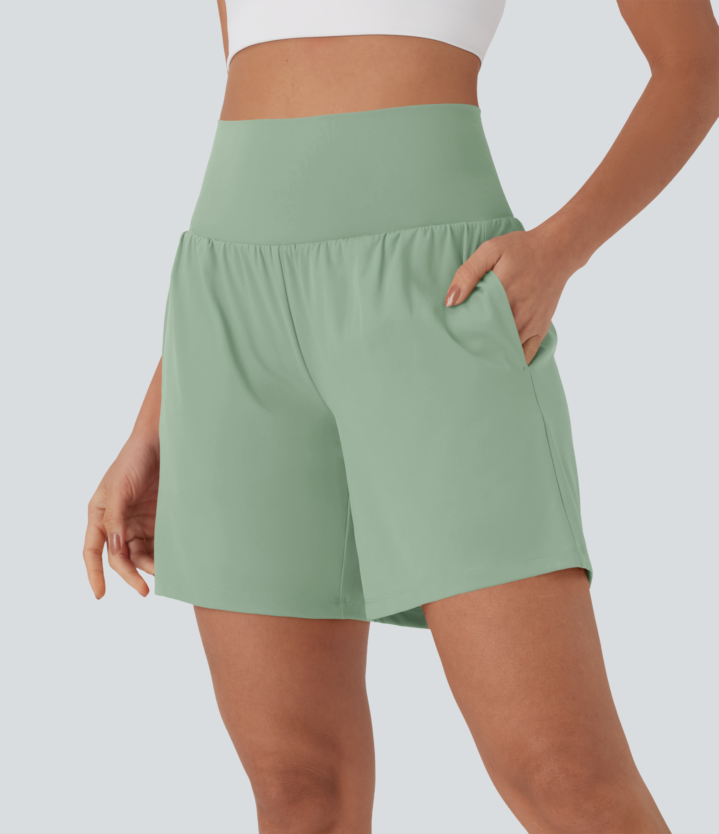 Softlyzero™ Airy Super High Waisted 2-in-1 Cool Touch Yoga Shorts 7" w