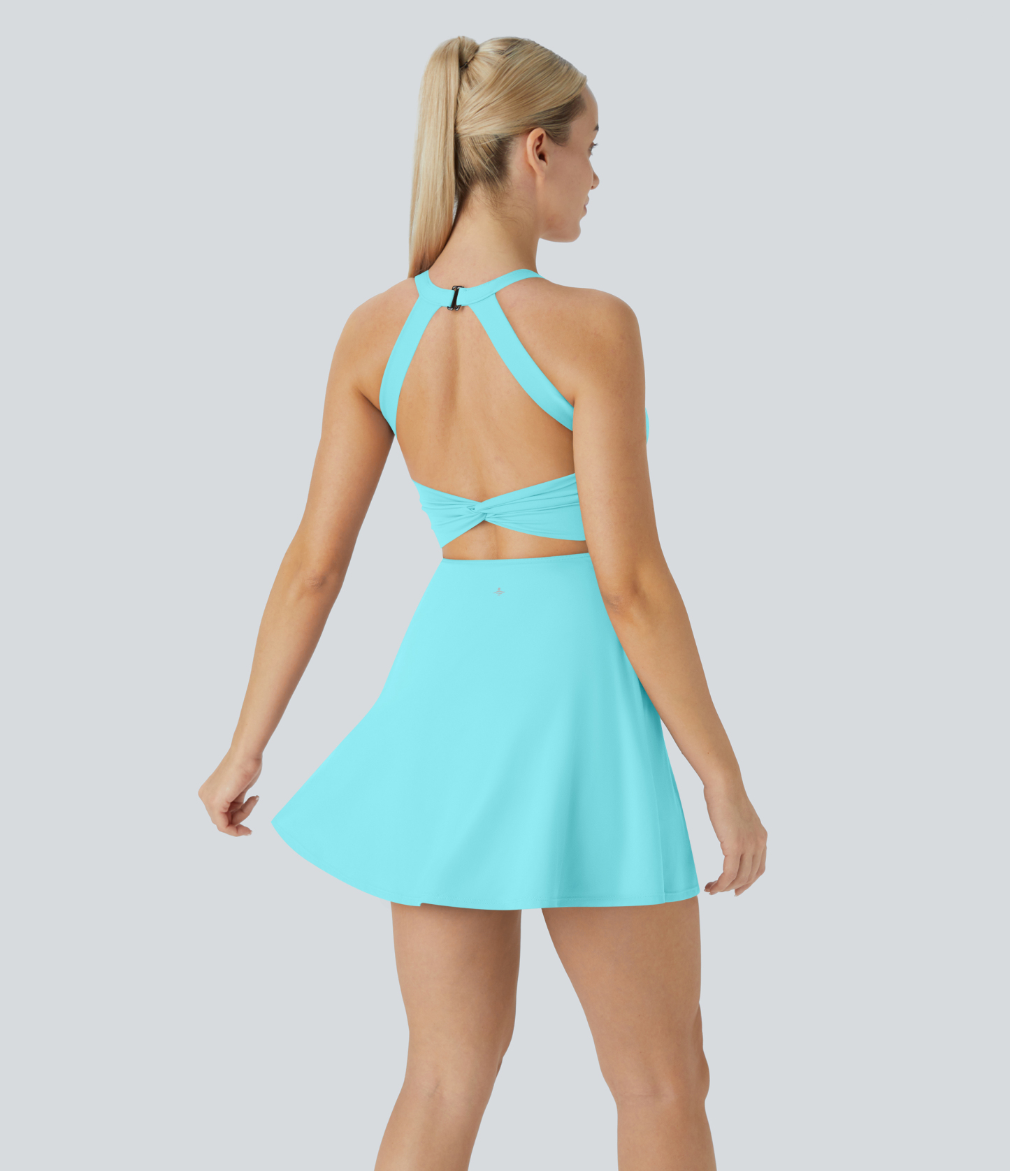 Airy Backless Twisted Cool Touch Dance Active Dress-Easy Peezy Edition