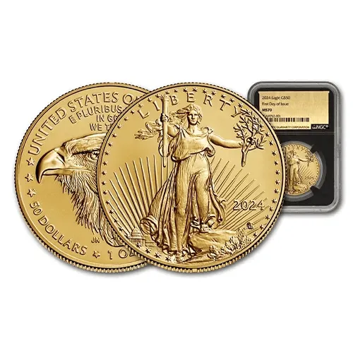 Certified by PCGS! Last 20 sets!!! American Eagle 2024 One Ounce Gold Uncirculated Coin